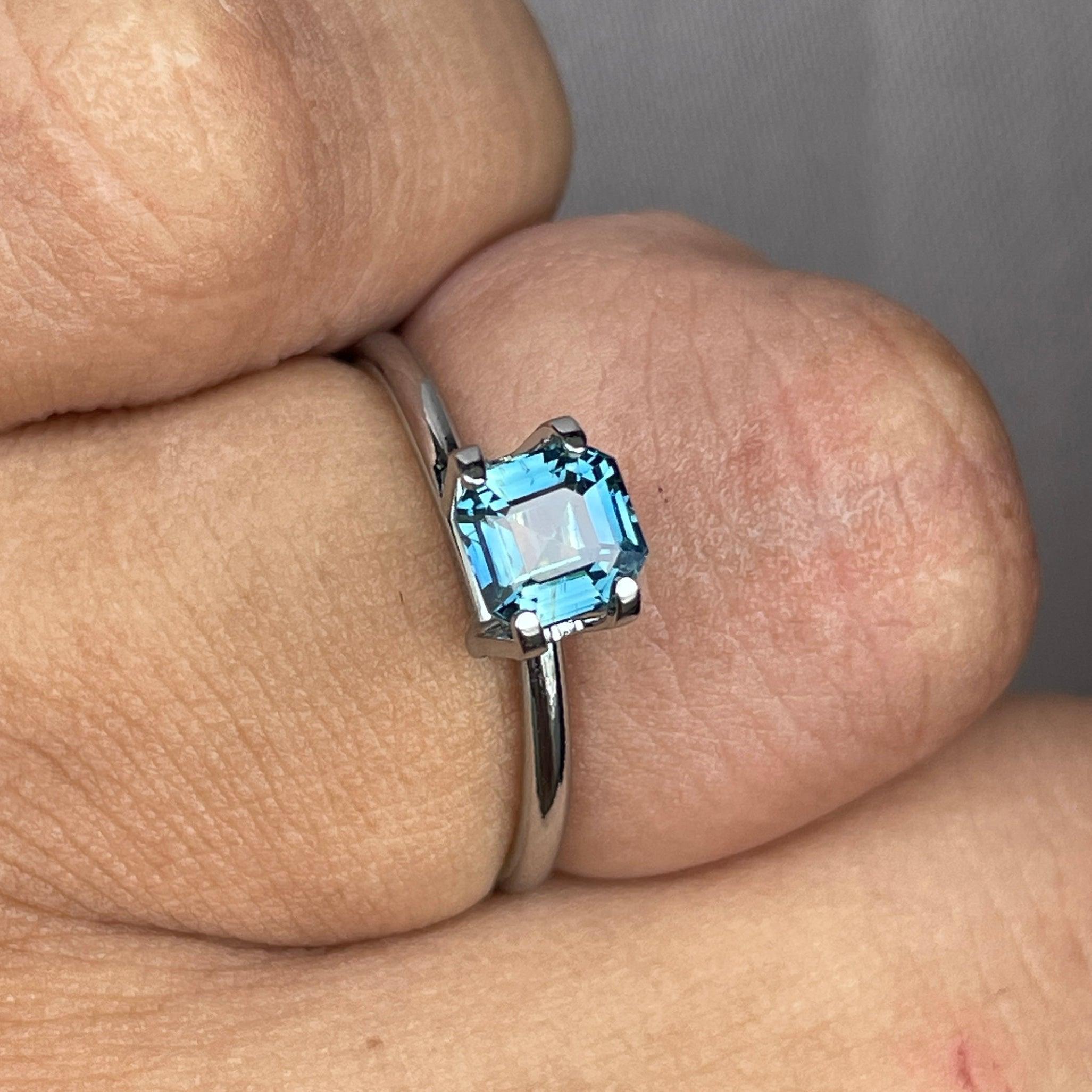 1.08 carat Teal Sapphire is well cut to bring out the best colour and luster, - NASHGEMS