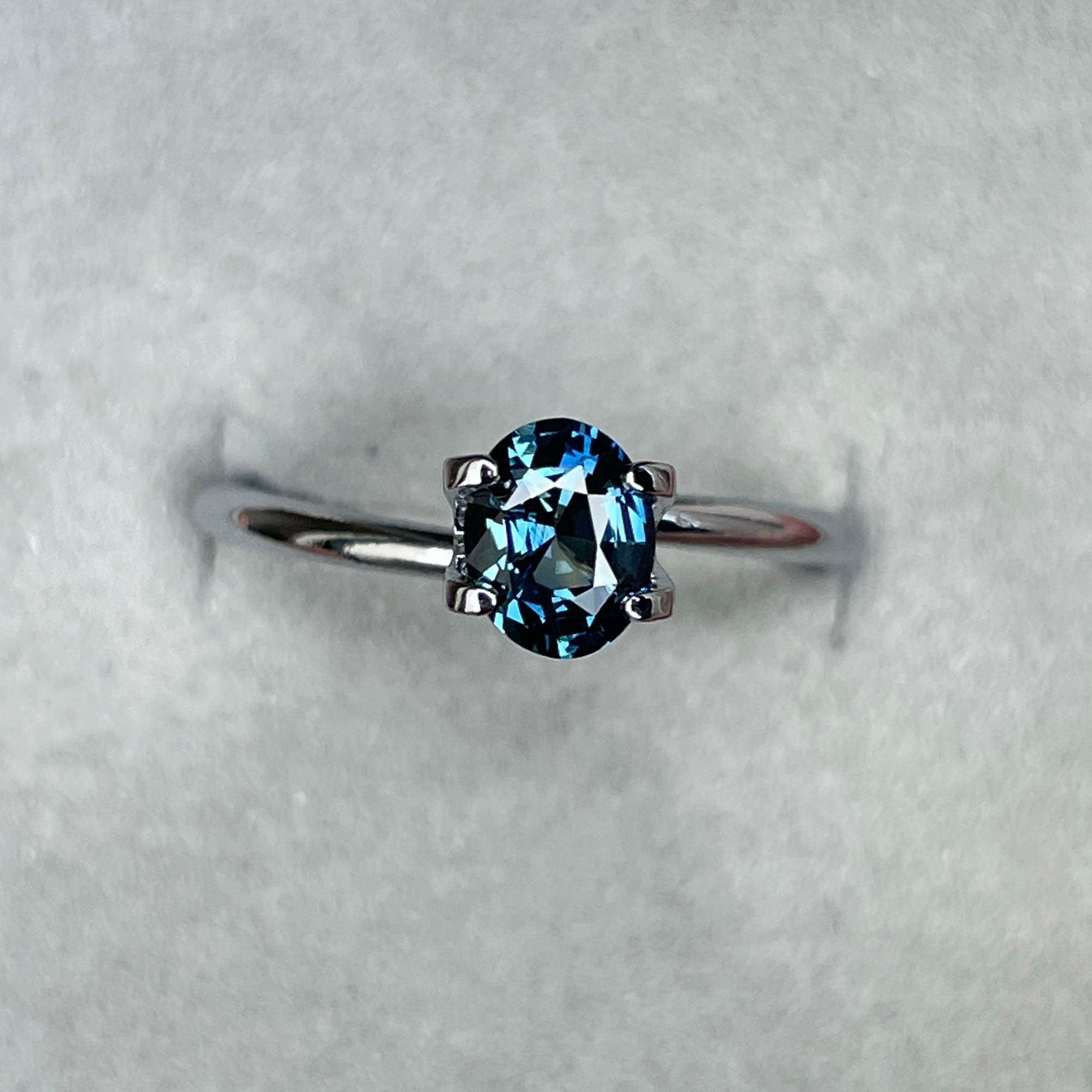 Teal sapphire stone, 1.05 crt swiss alps Natural teal sapphire. Beautiful loose Gemstone for Ring Making - NASHGEMS