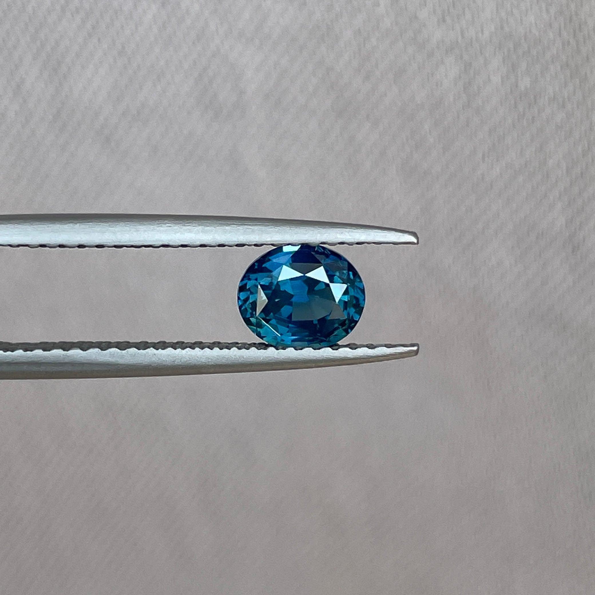 1.03 Carat Natural Teal Sapphire