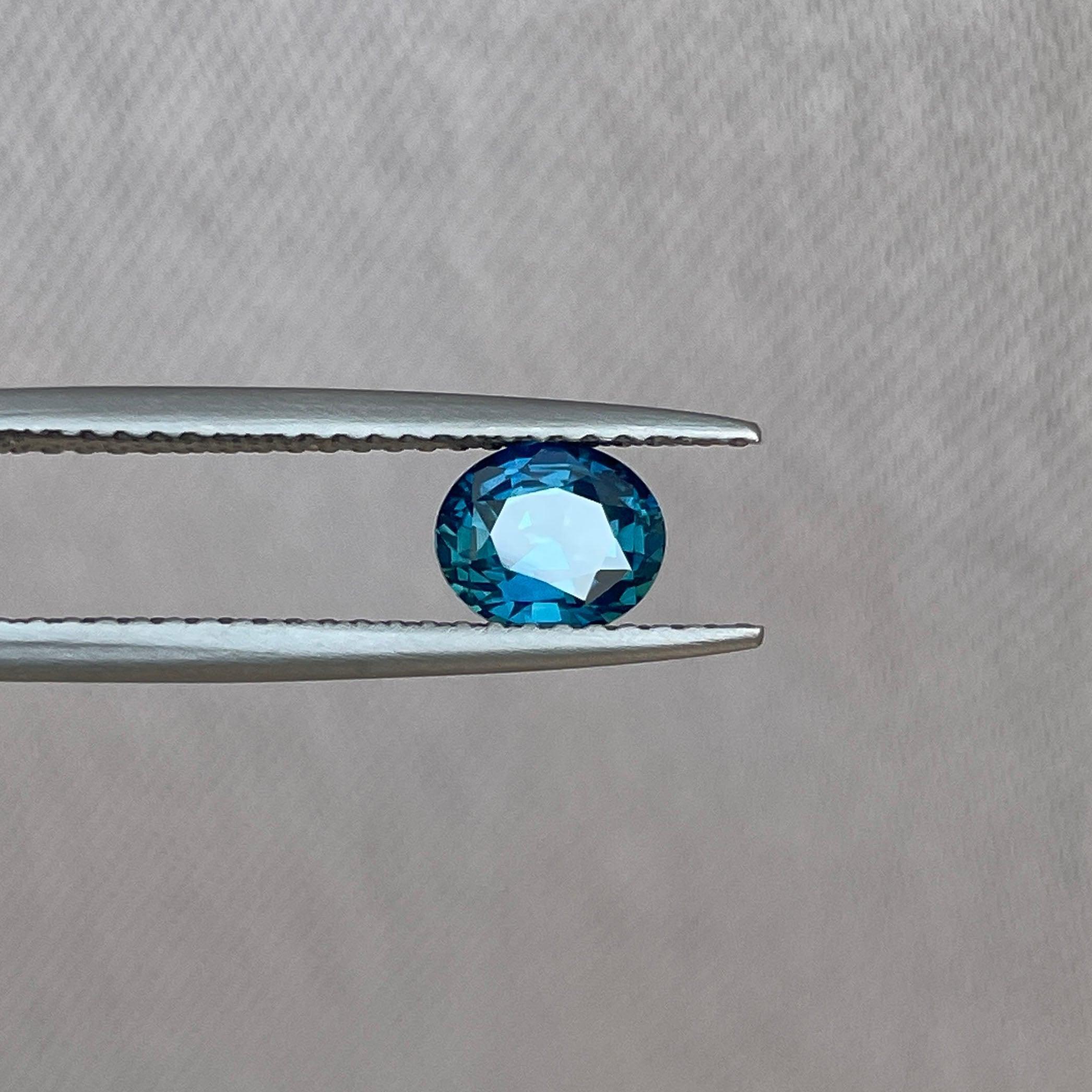 1.03 Carat Natural Teal Sapphire