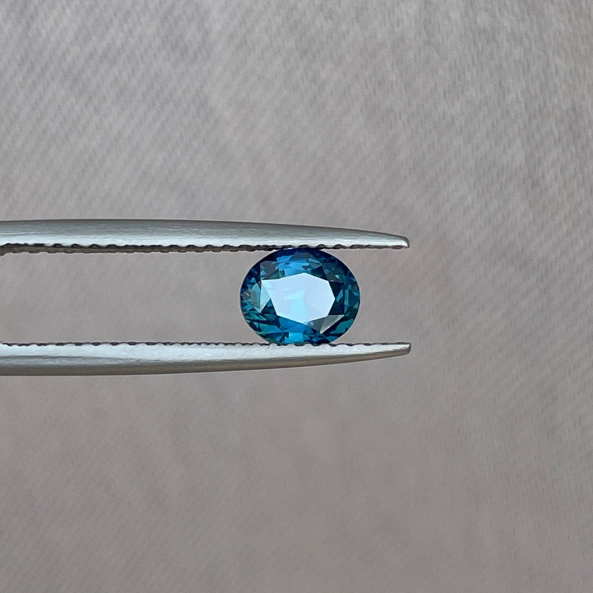 1.03 Carat Natural Teal Sapphire