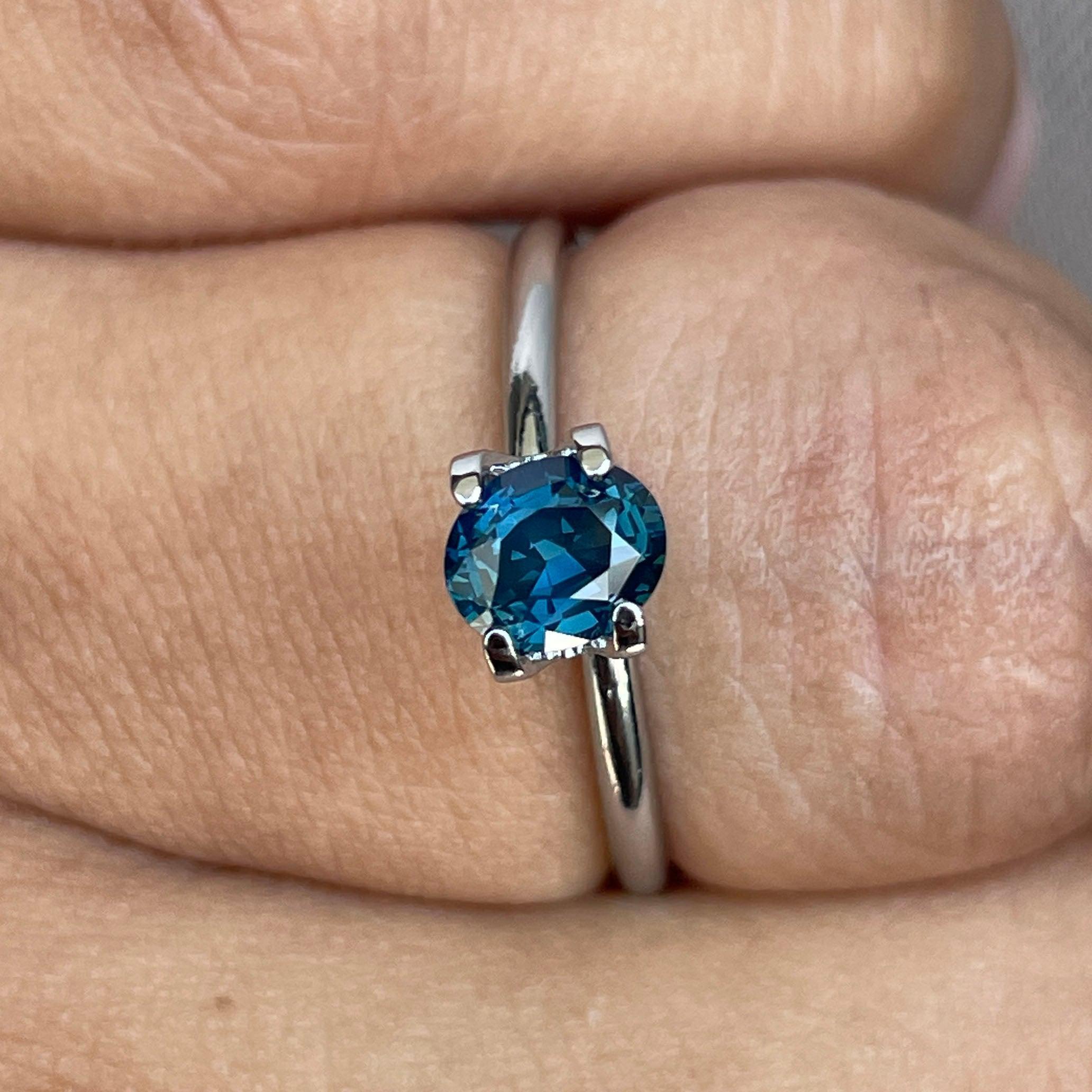 1.03 Carat Natural Teal Sapphire