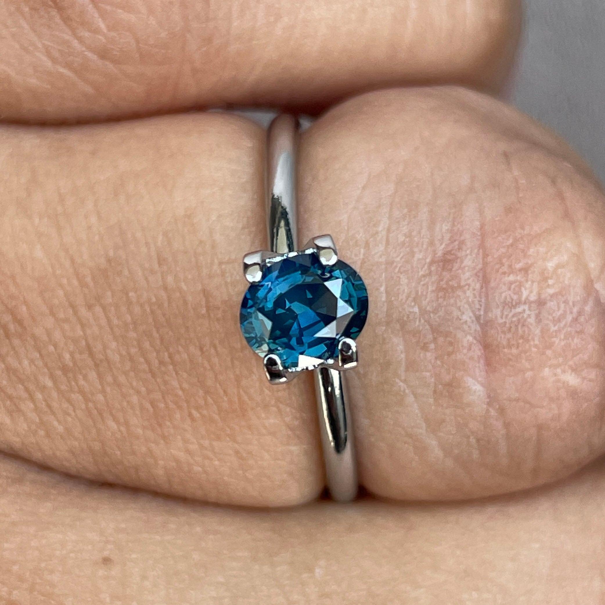 1.03 Carat Natural Teal Sapphire