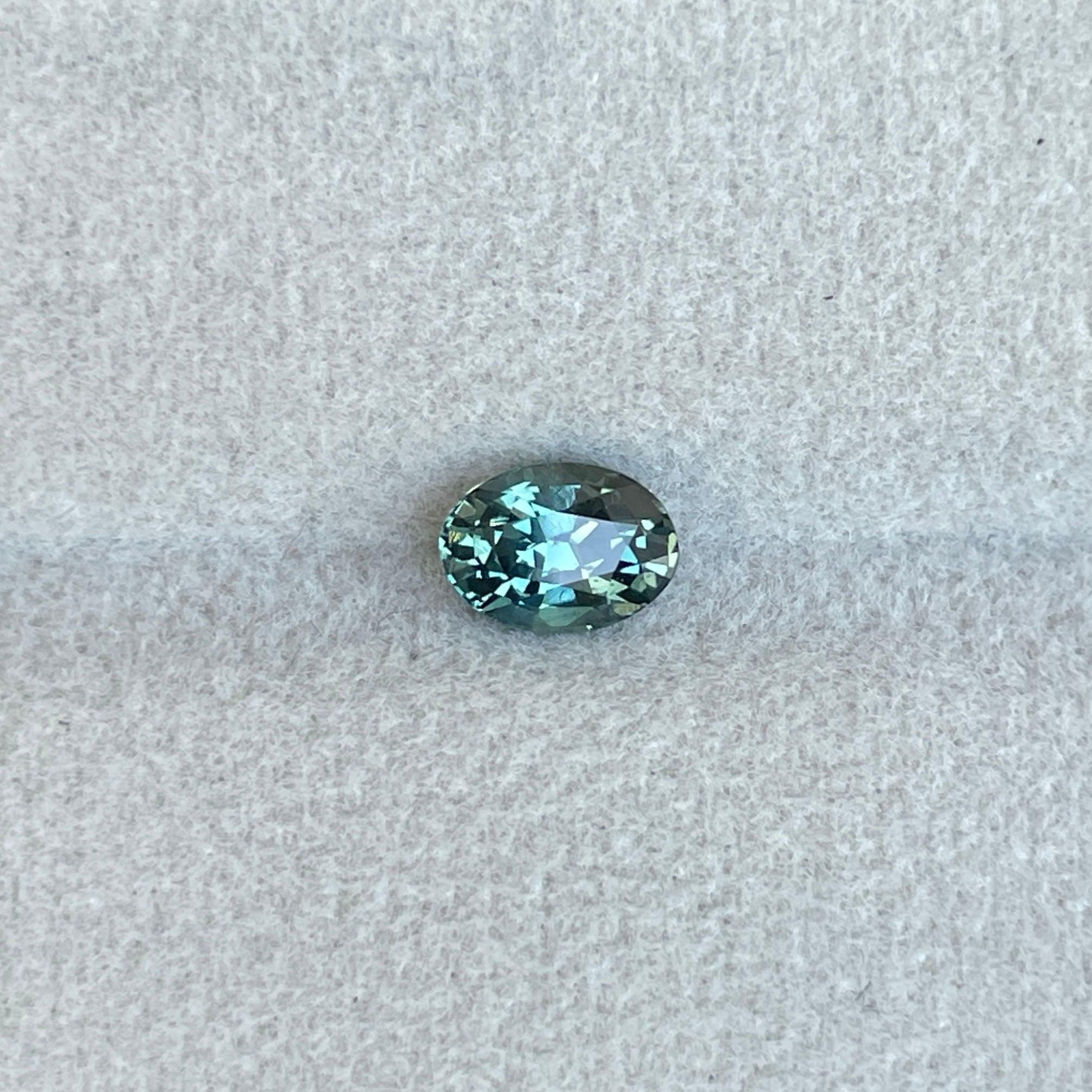 Teal sapphire stone Oval cut teal sapphire, 1.00 crt Svalbard, Norway Natural teal sapphire for custom ring