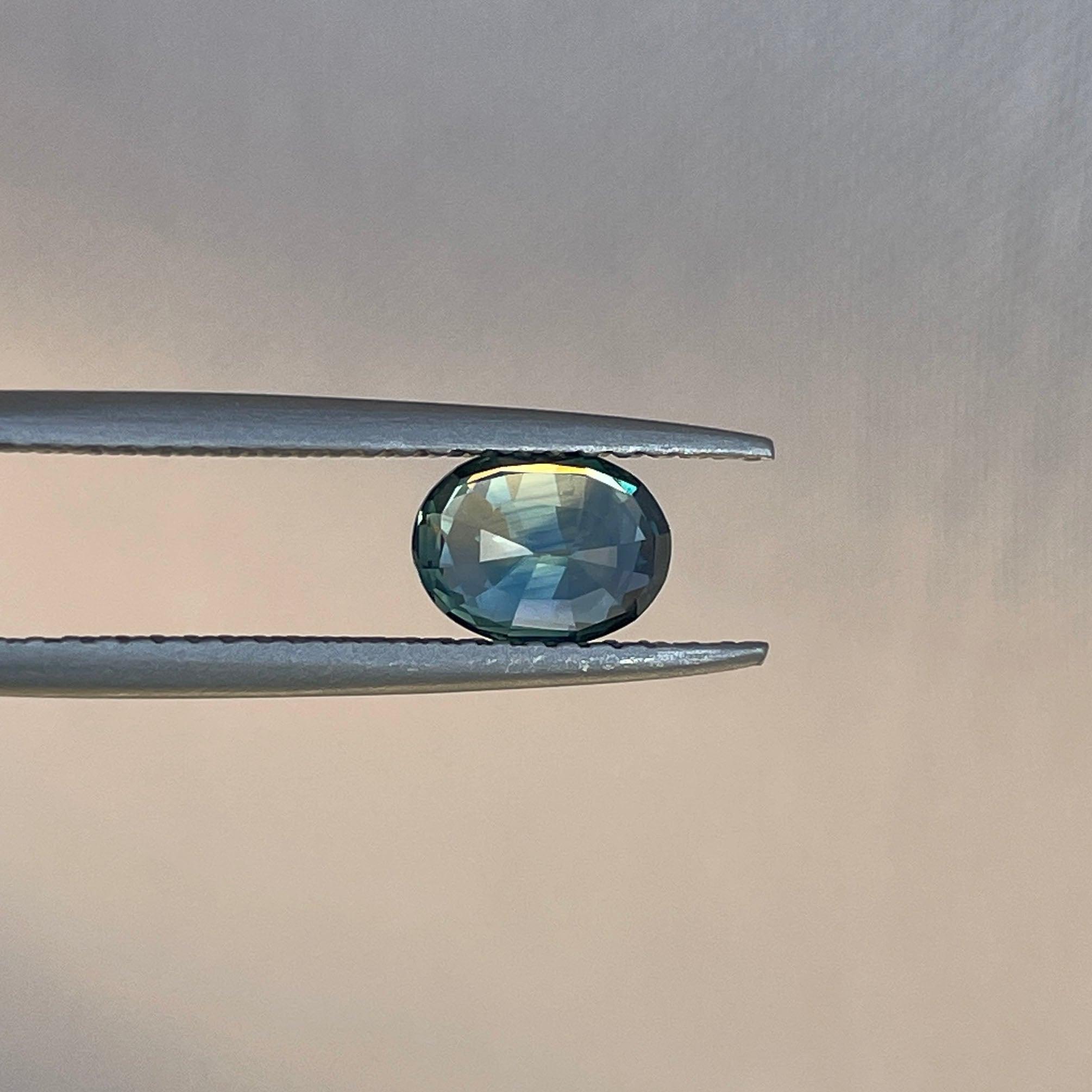 Teal sapphire stone Oval cut teal sapphire, 1.00 crt Sardinia Natural teal sapphire for engagement ring - NASHGEMS