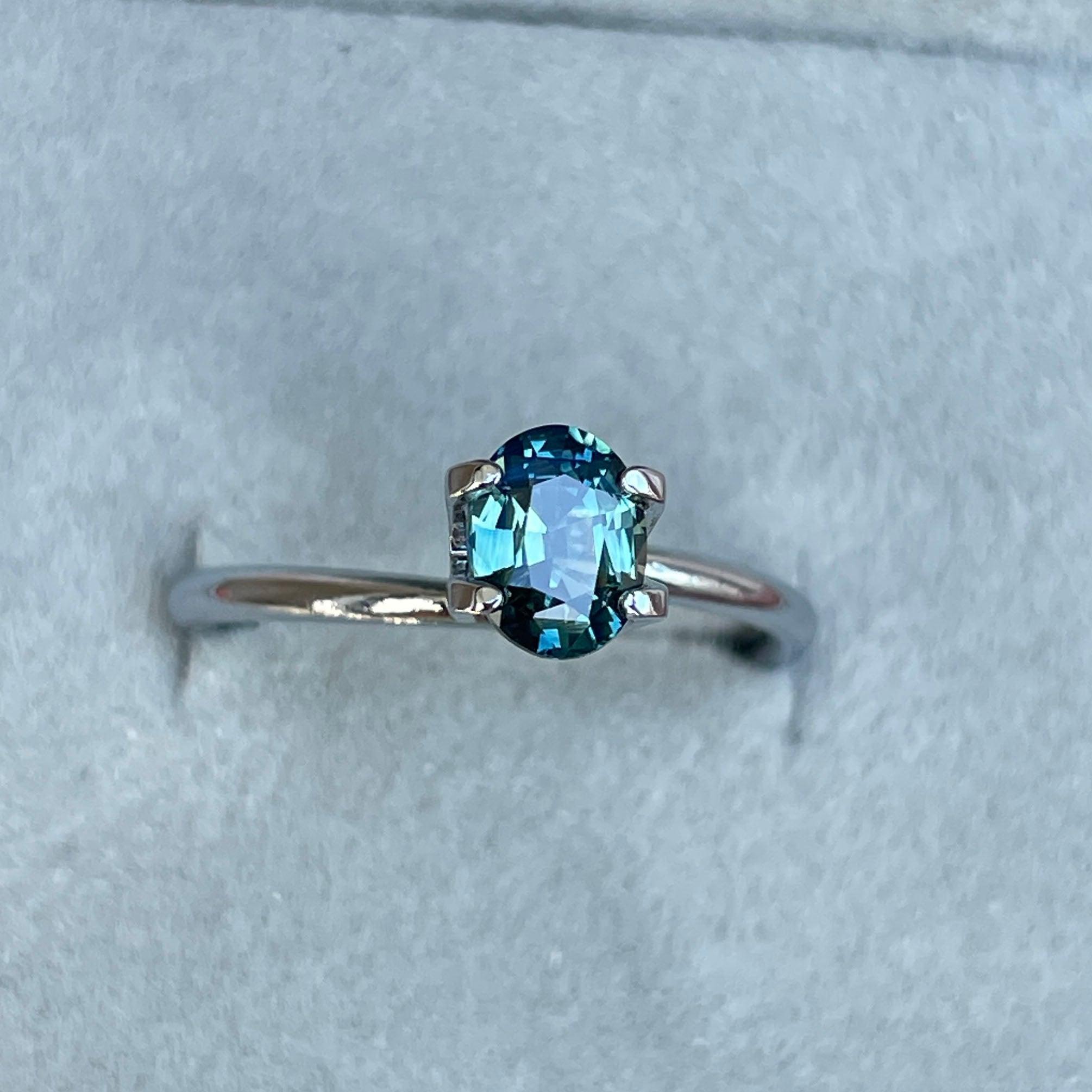 Teal sapphire stone Oval cut teal sapphire, 1.00 crt Sardinia Natural teal sapphire for engagement ring
