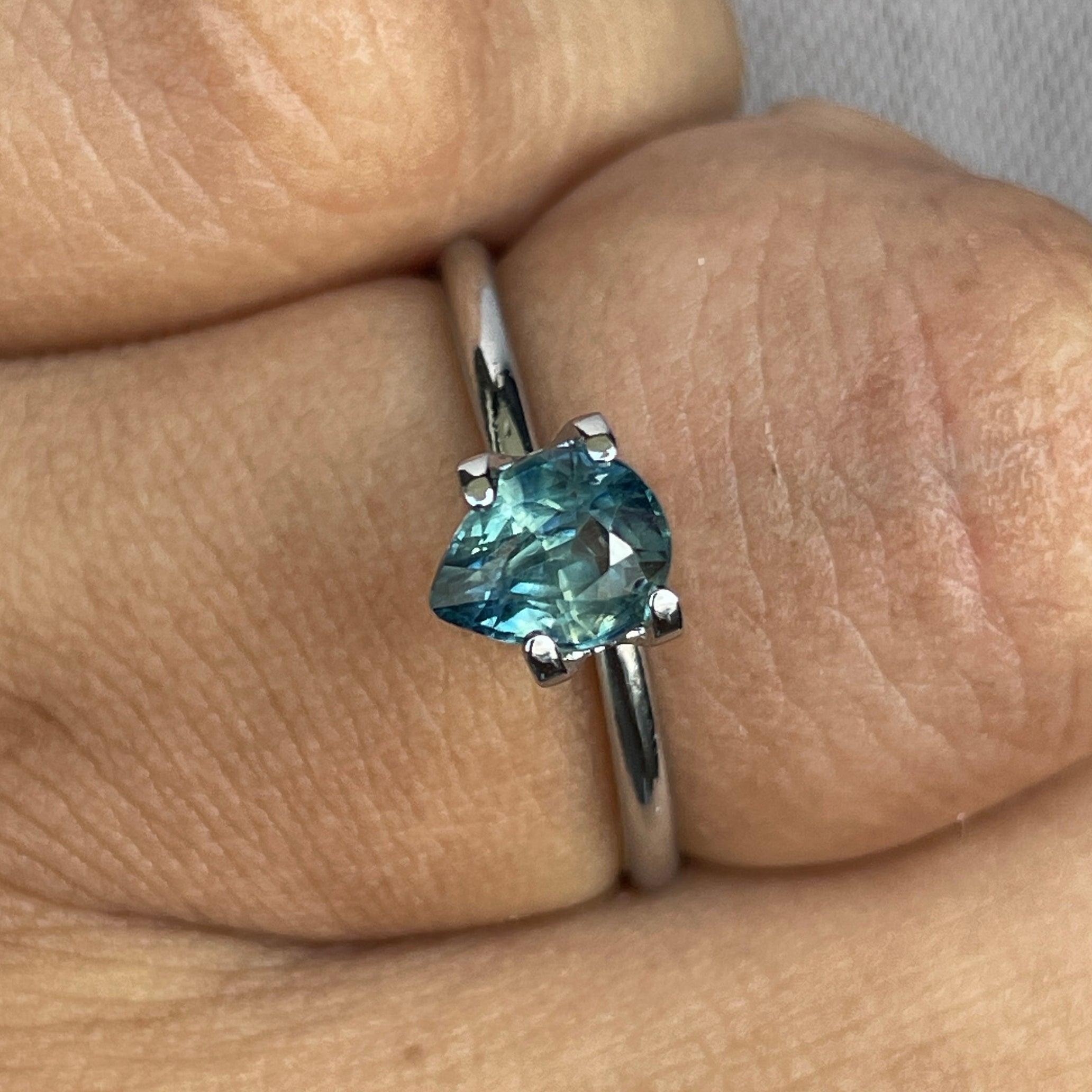 This 1.14 crt Green Sapphire is well cut to bring out the best colour and lustre, and has a perfect colour blend.