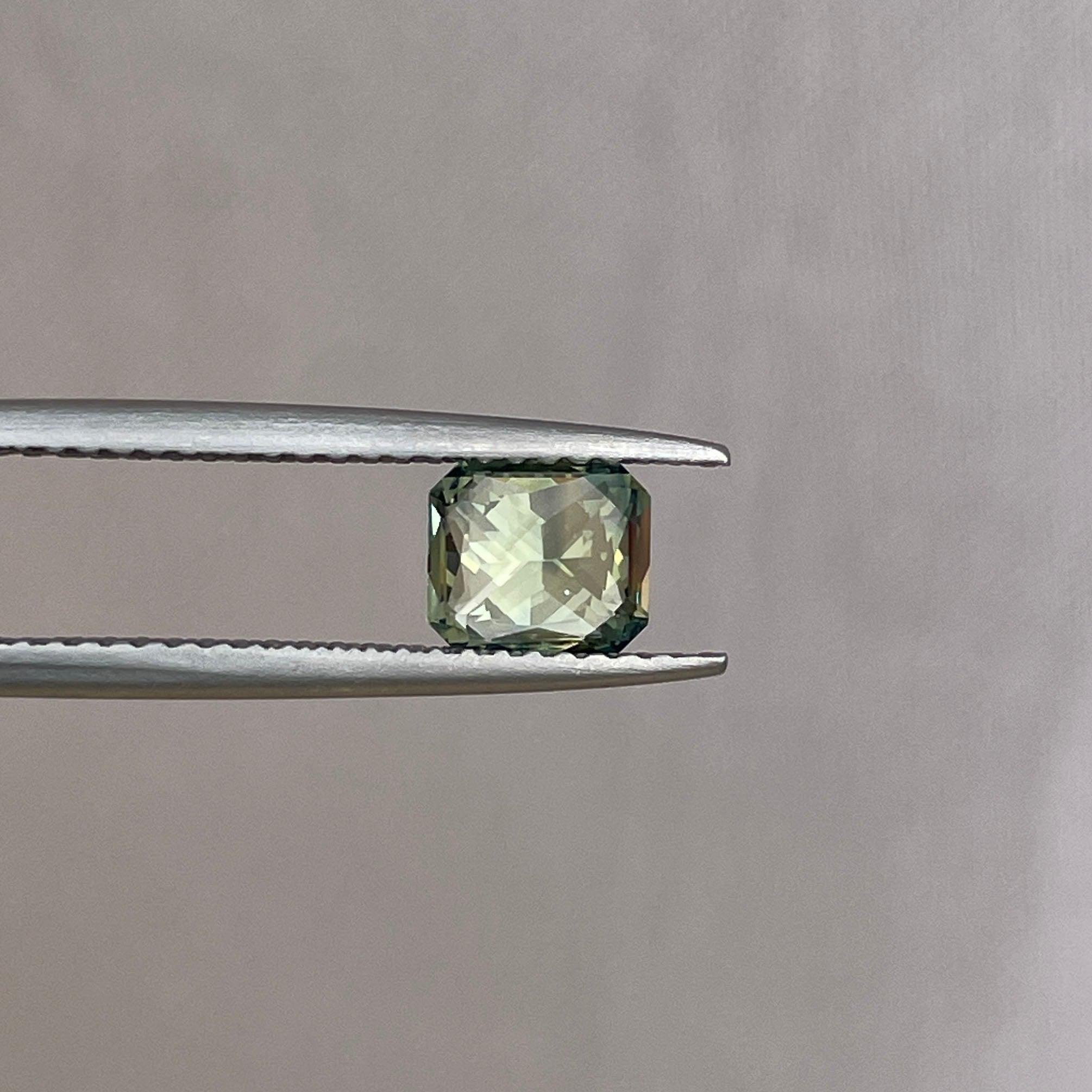 Radiant cut Greenish blue sapphire, 1.00 crt. - NASHGEMS