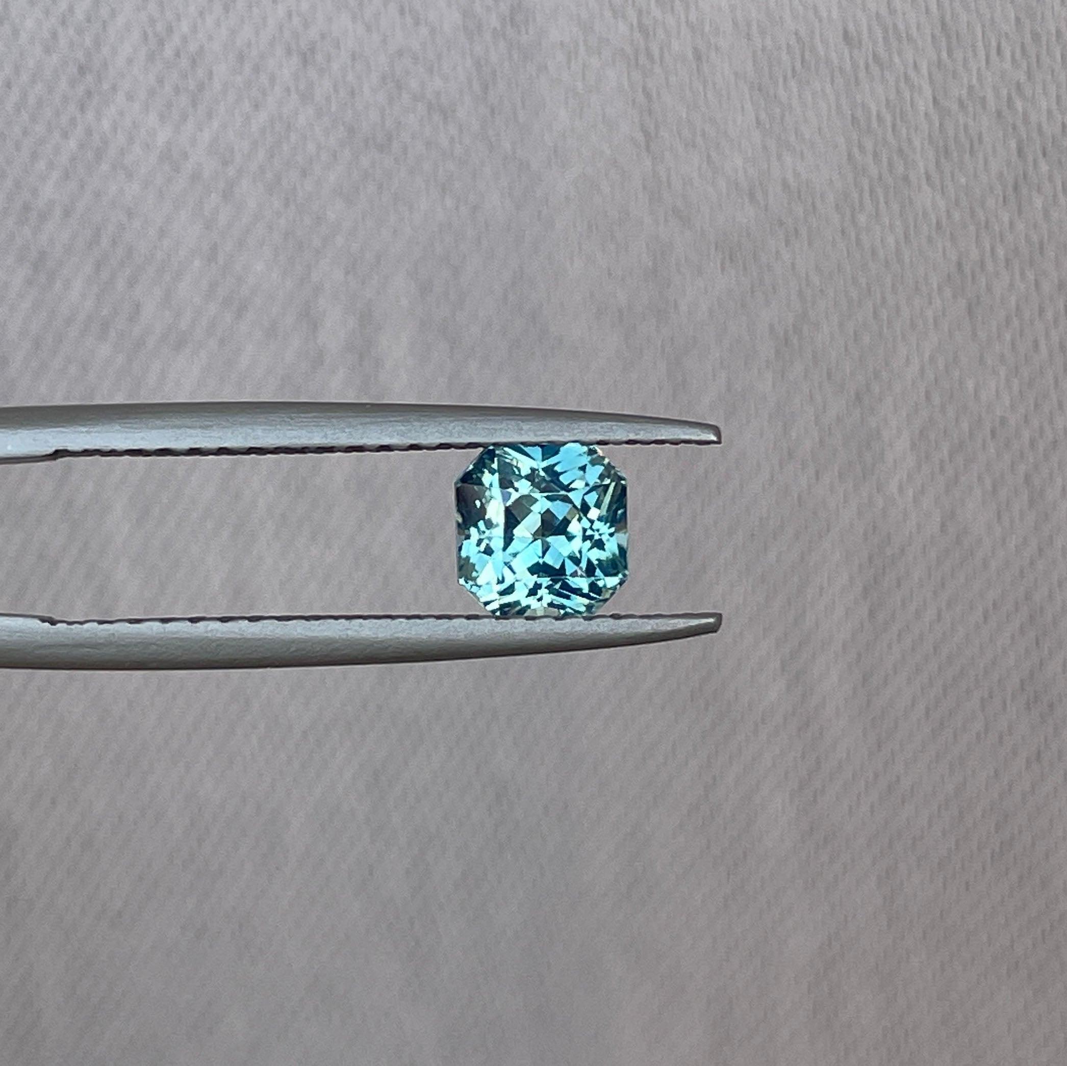 Teal Blue Green Sapphire 1.03 Cts, Natural Blue Green Sapphire Ring, Teal Sapphire Engagement Ring, Teal Sapphire Necklace, heated