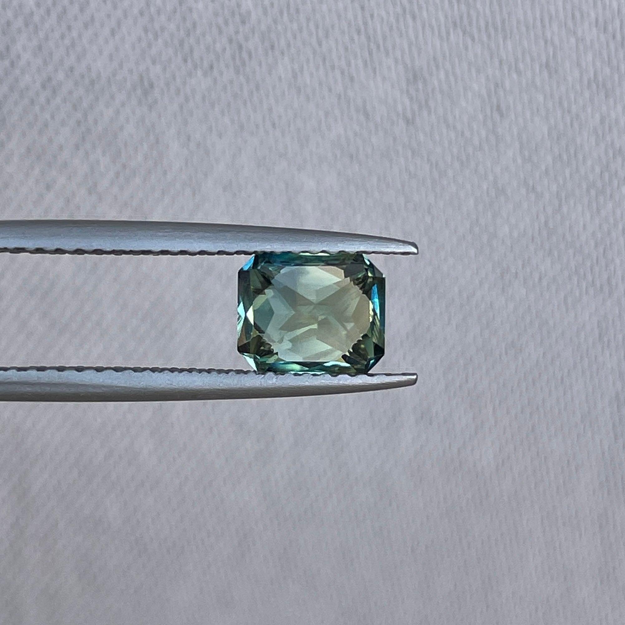green sapphire loose gemstone