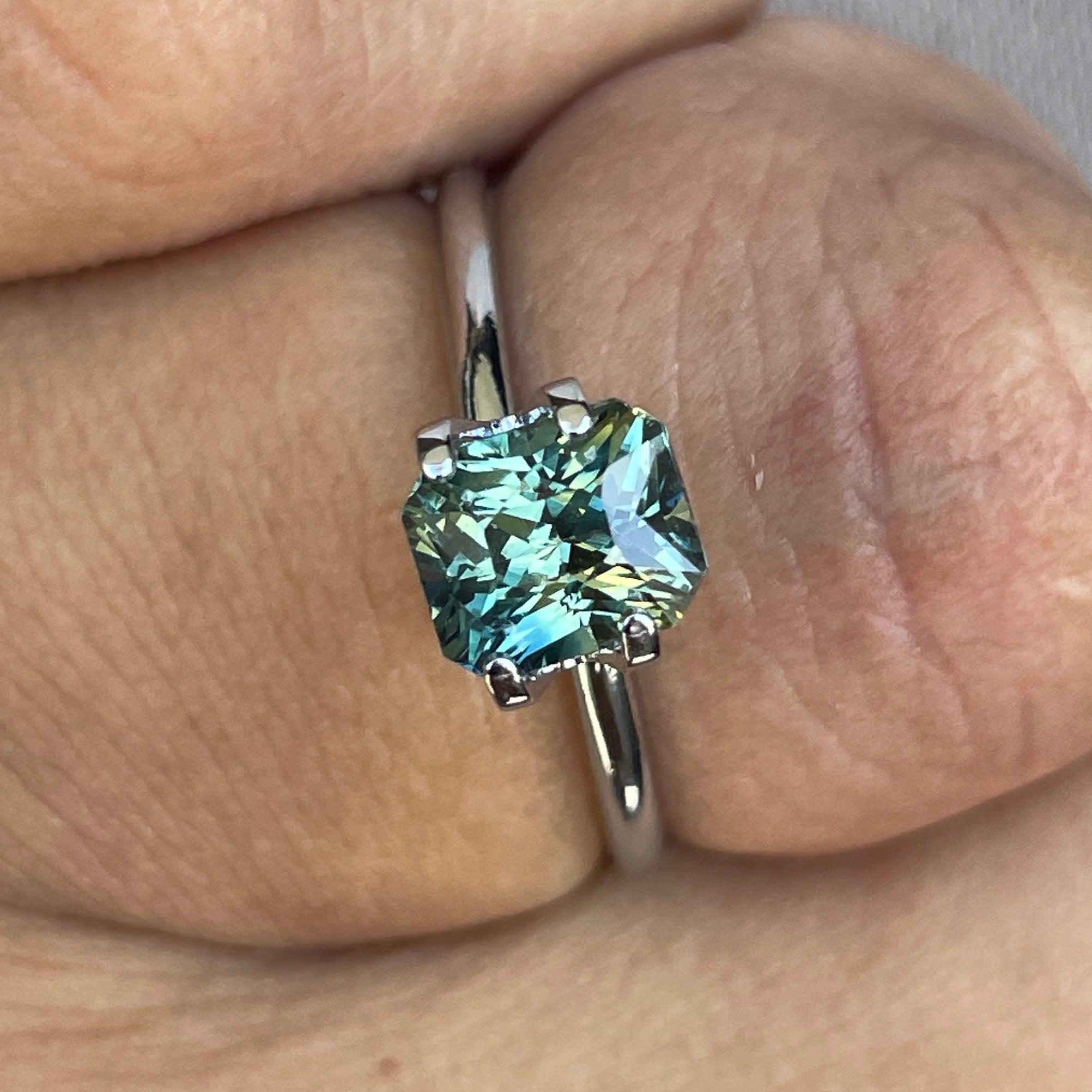 green sapphire loose gemstone