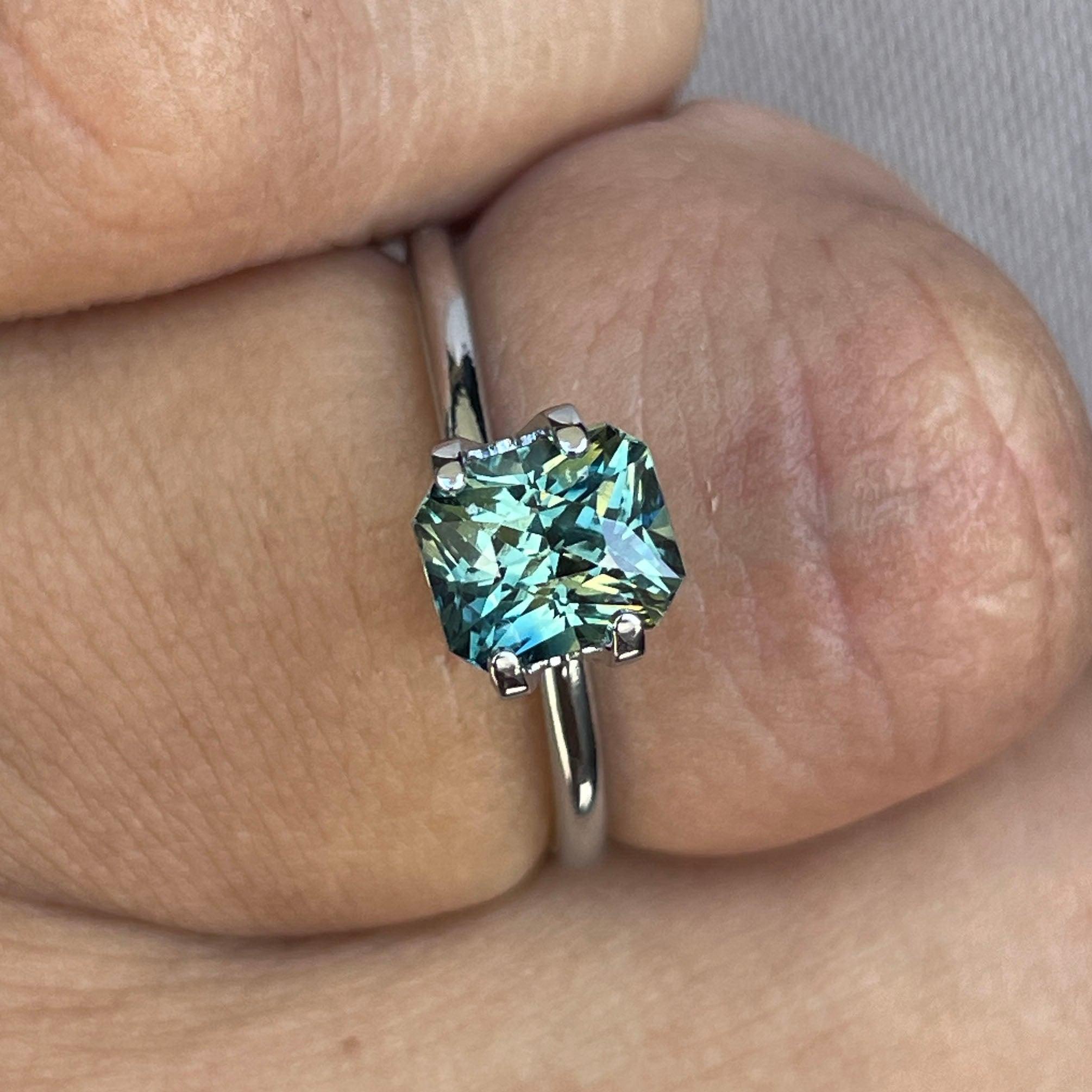 green sapphire loose gemstone
