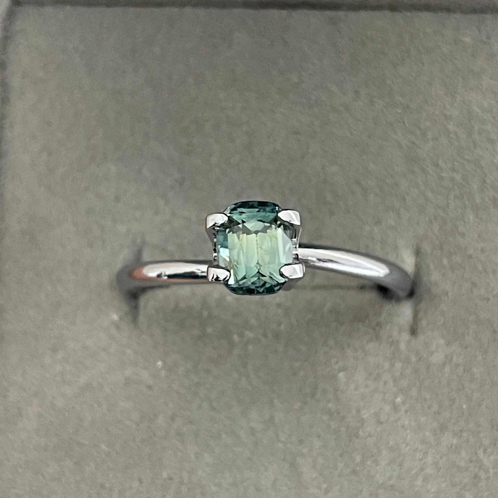 This 1.00 crt Green Sapphire is well cut to bring out the best colour and lustre, and has a perfect colour blend. - NASHGEMS