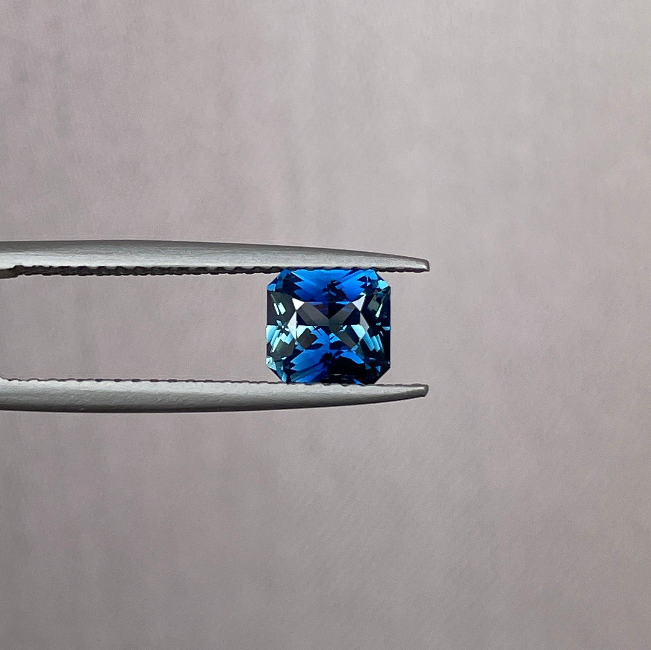 Stunning 1.23 ct Blue Green Bicolored Sapphire radiant cut for Engagement Ring, The Appeal Of rich Bluish-Green and Greenish-Blue Sapphires - NASHGEMS