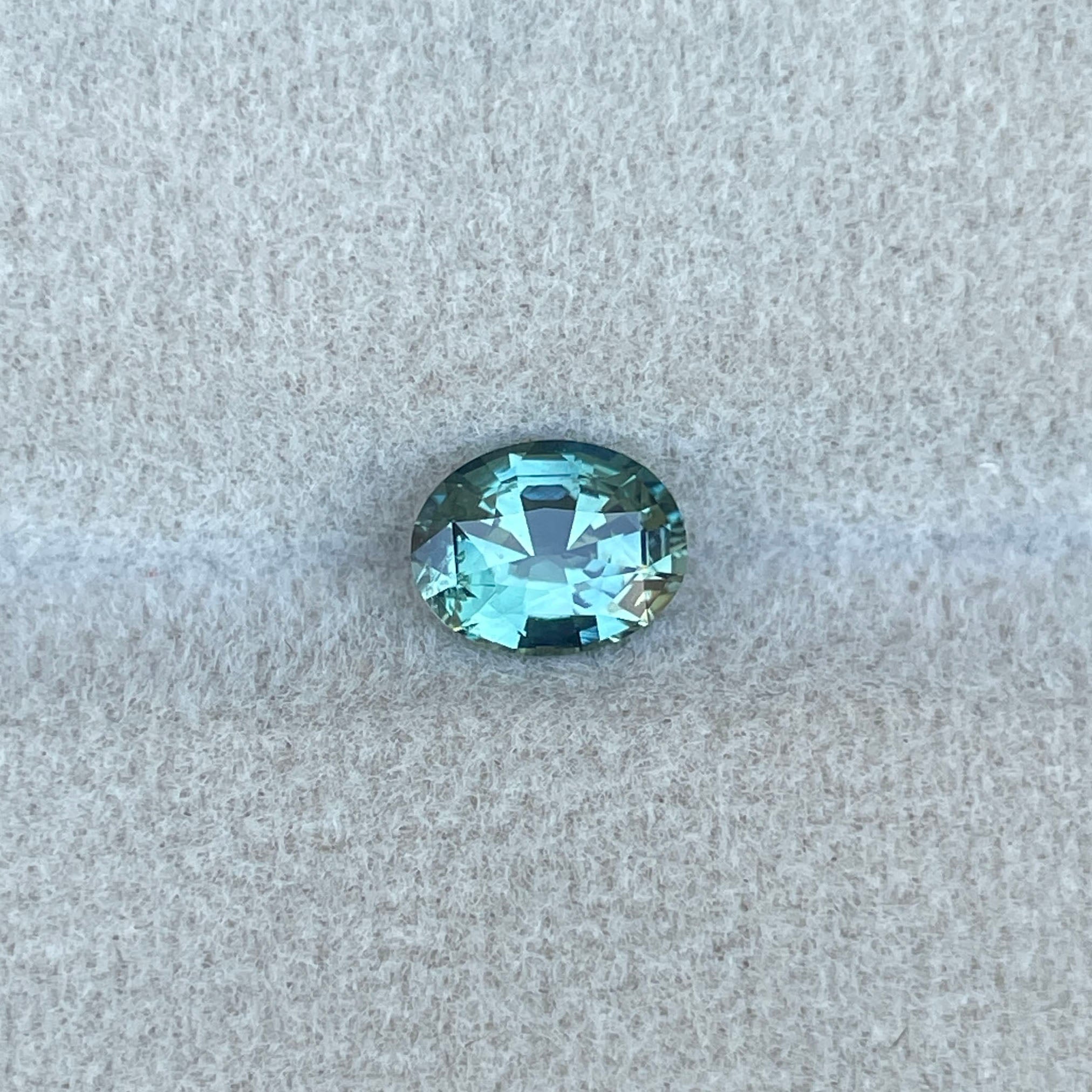 NATURAL TEAL BLUE GREEN SAPPHIRE OVAL 1.19