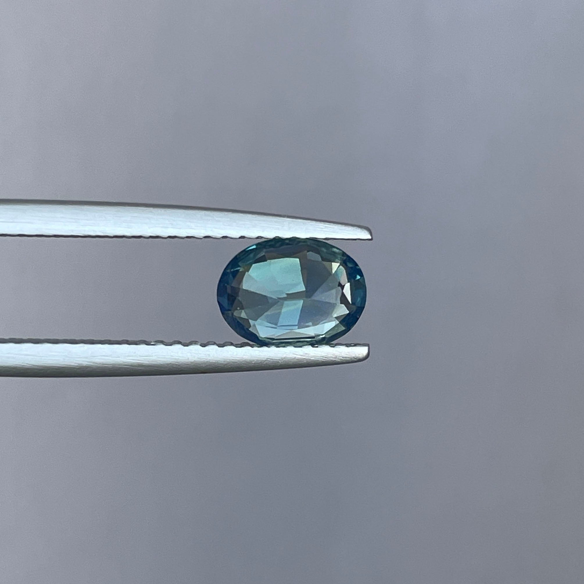 NATURAL TEAL BLUE GREEN SAPPHIRE OVAL 1.21