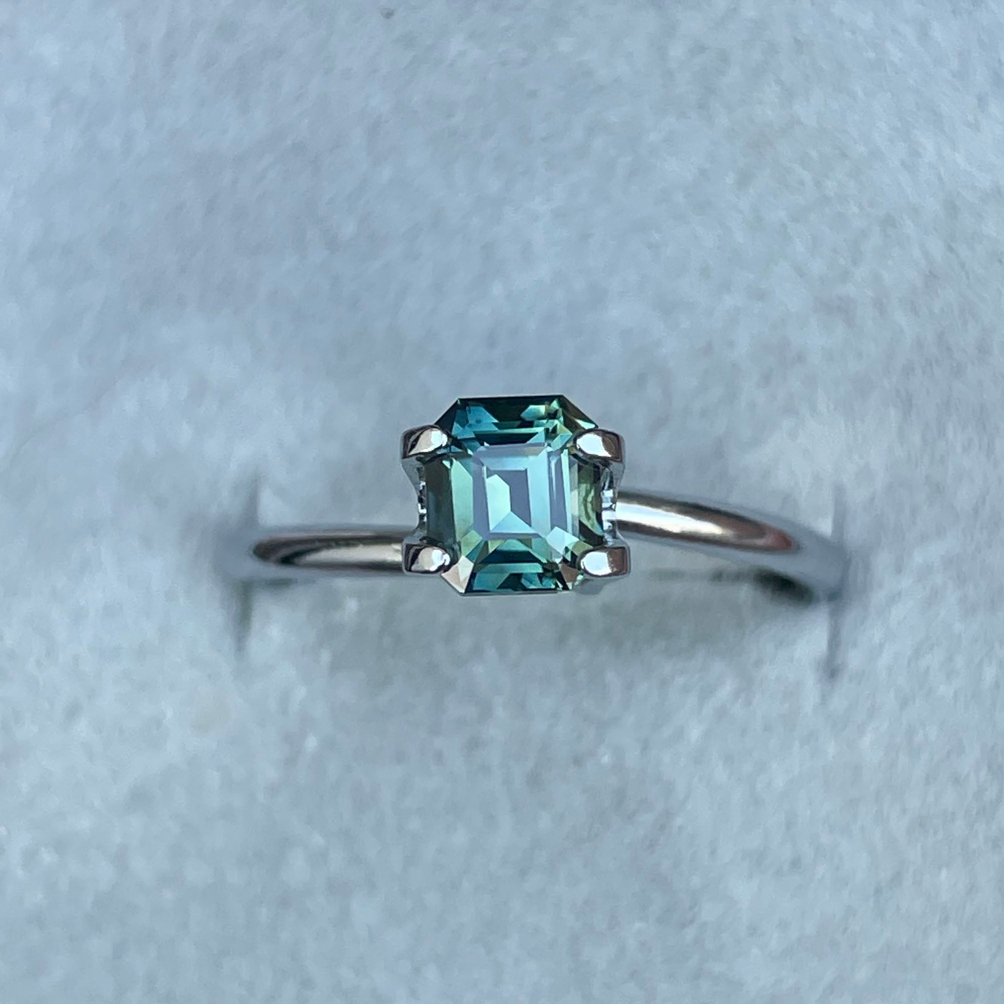 NATURAL GREEN SAPPHIRE EMERALD 1.19 TEALBLUE