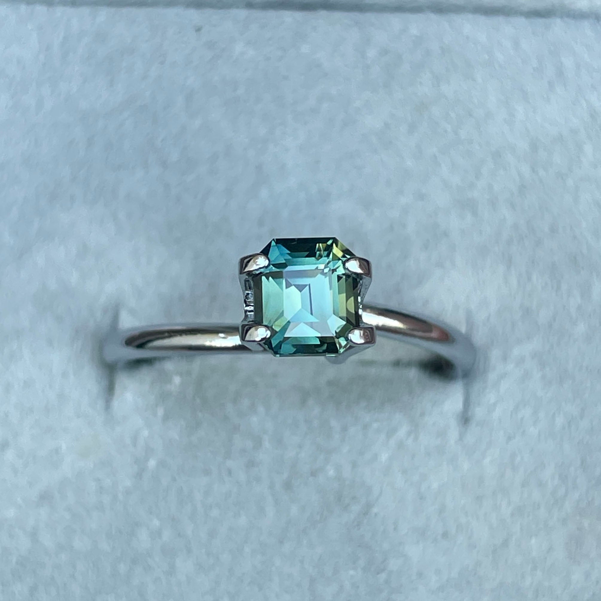 NATURAL GREEN SAPPHIRE EMERALD 1.19 TEALBLUE
