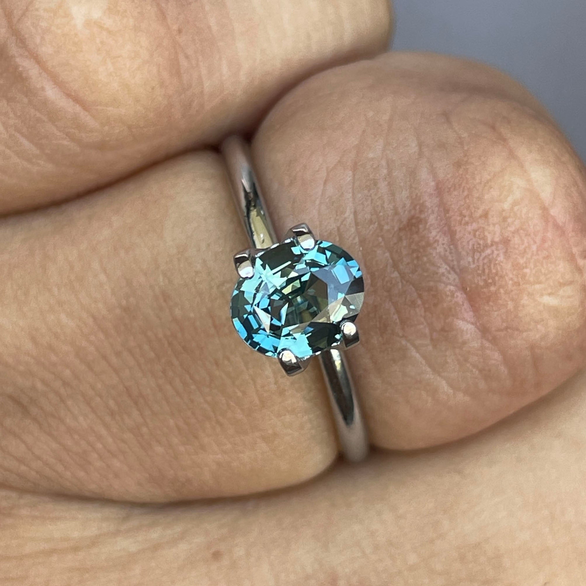 NATURAL TEAL BLUE GREEN SAPPHIRE 1.20