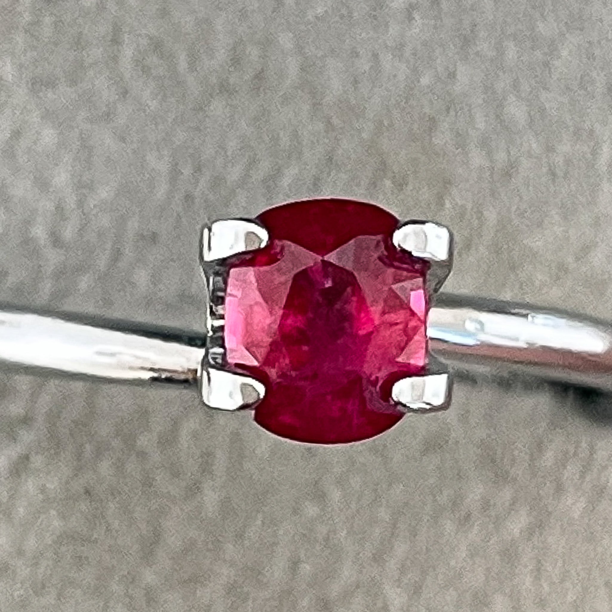 Natural 0.67 Ct cushion cut ruby gemstone from NASHGEMS, loose no heat ruby suitable for engagement rings.