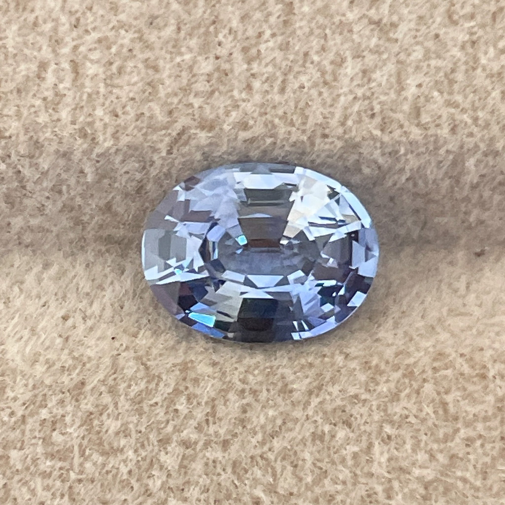 Natural Ceylon blue sapphire, 2.06 ct oval cut, no heat VVS loose gemstone by NASHGEMS for engagement rings.