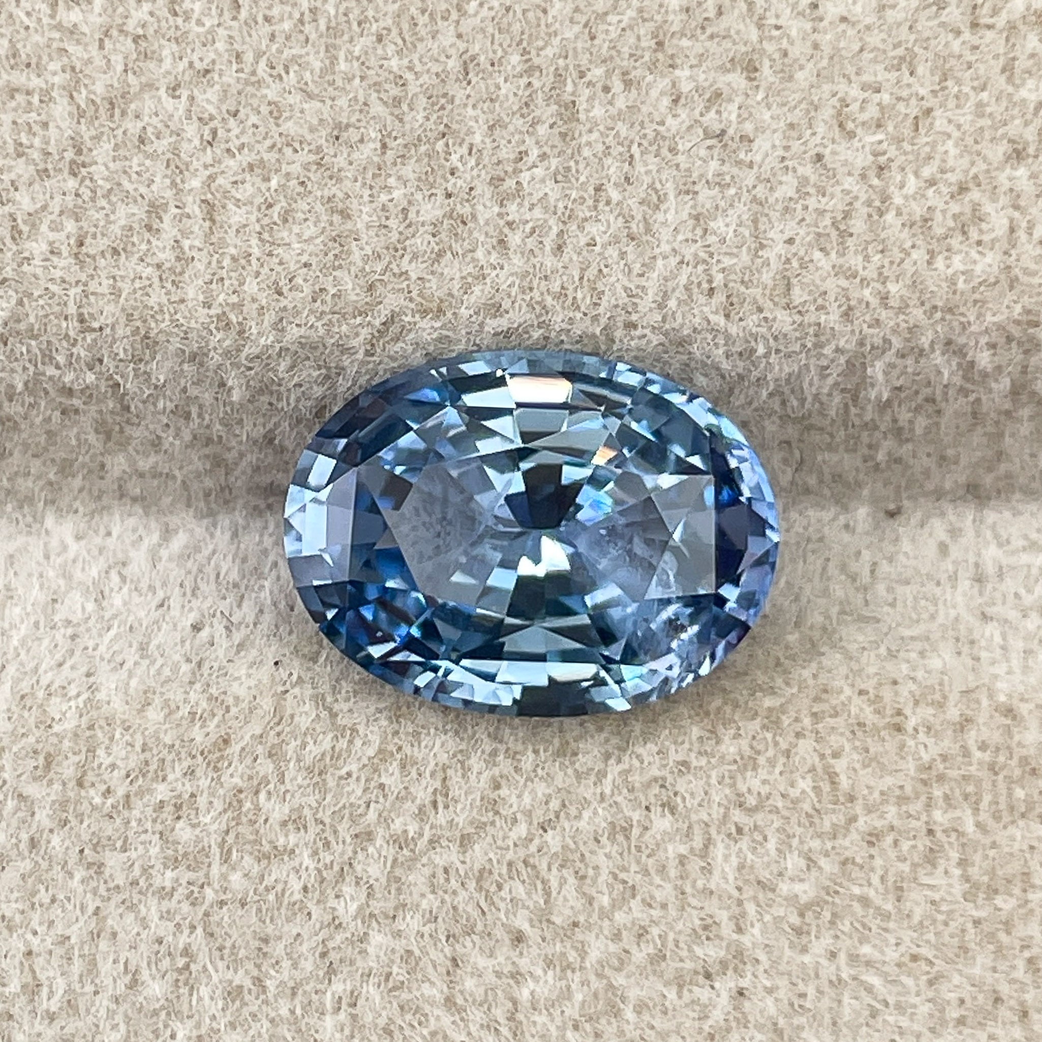 Natural Ceylon blue sapphire loose gemstone, 3.34 Ct oval cut, ideal for engagement rings or custom jewelry by NASHGEMS.
