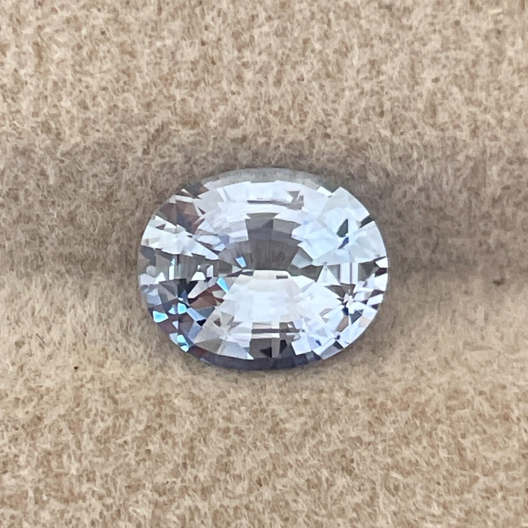 Natural Ceylon pale blue sapphire 1.56 ct oval cut, loose gemstone from NASHGEMS, no heat VVS clarity for engagement ring.