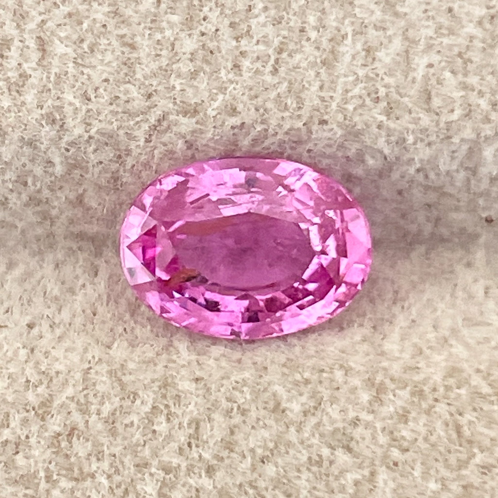 Natural pink sapphire loose gemstone, 1.65 Ct oval cut, no heat, ideal for engagement rings, from NASHGEMS.