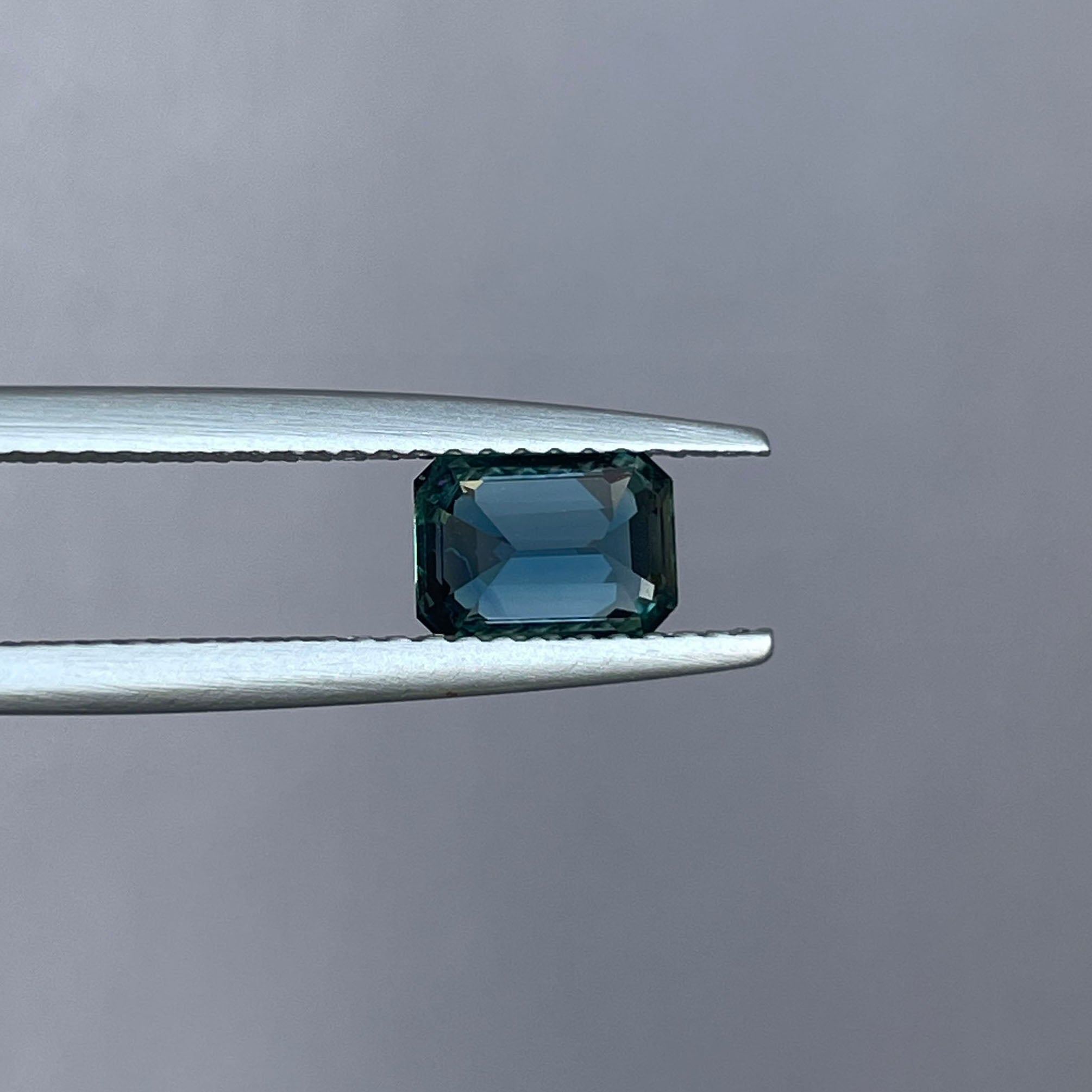TEAL BLUE SAPPHIRE 1.16 EMERALD CUT