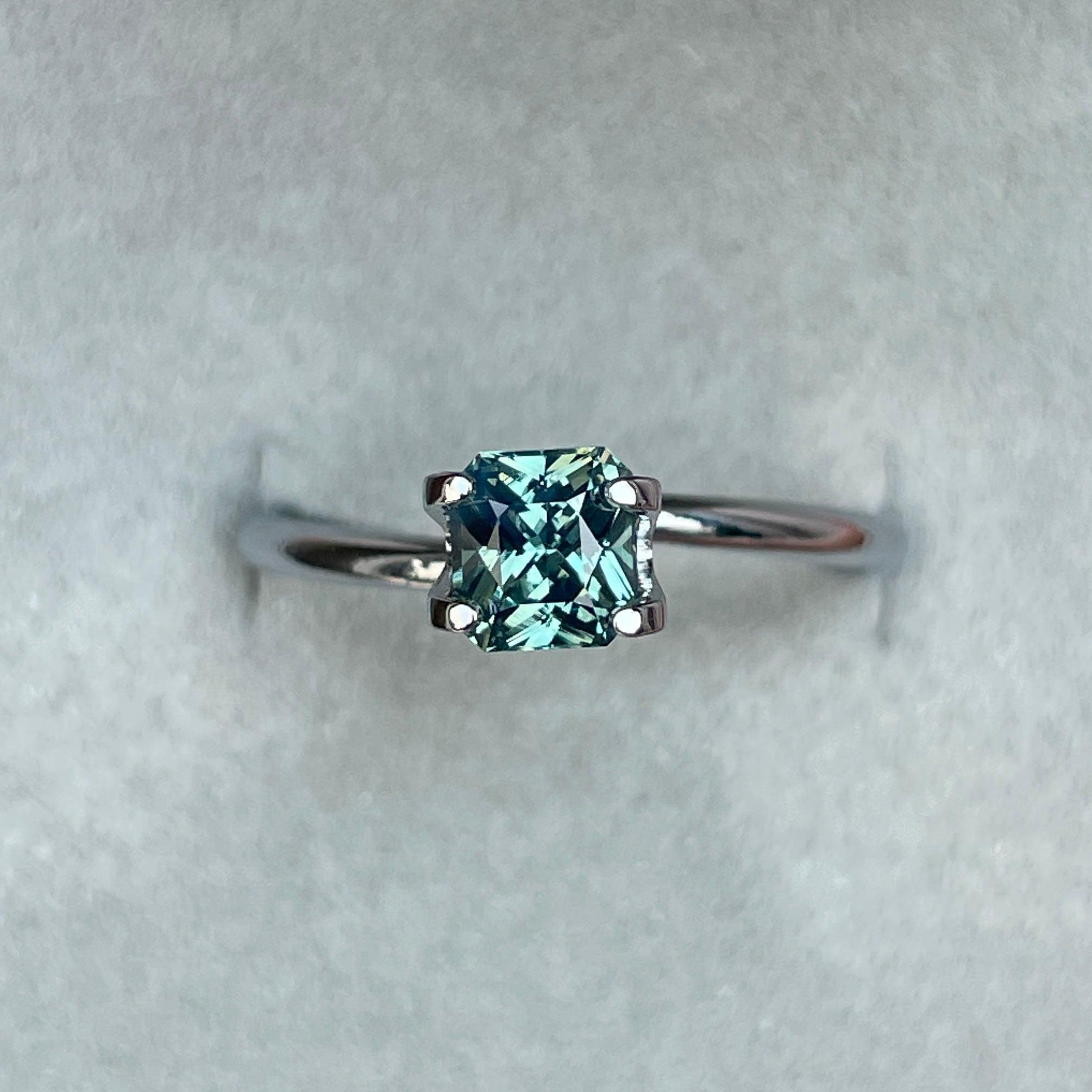 bluish green sapphire september birthstone