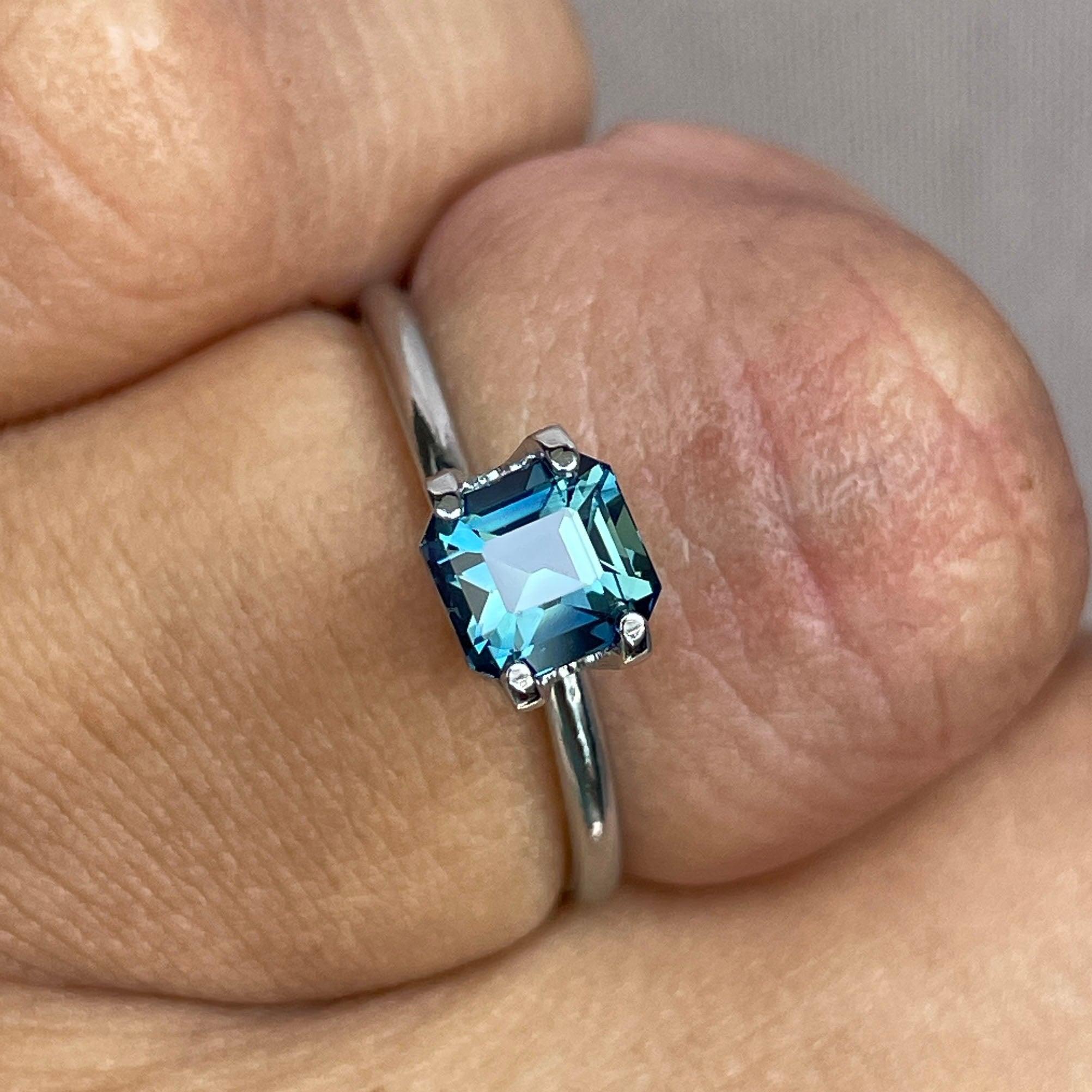 bluish green sapphire september birthstone