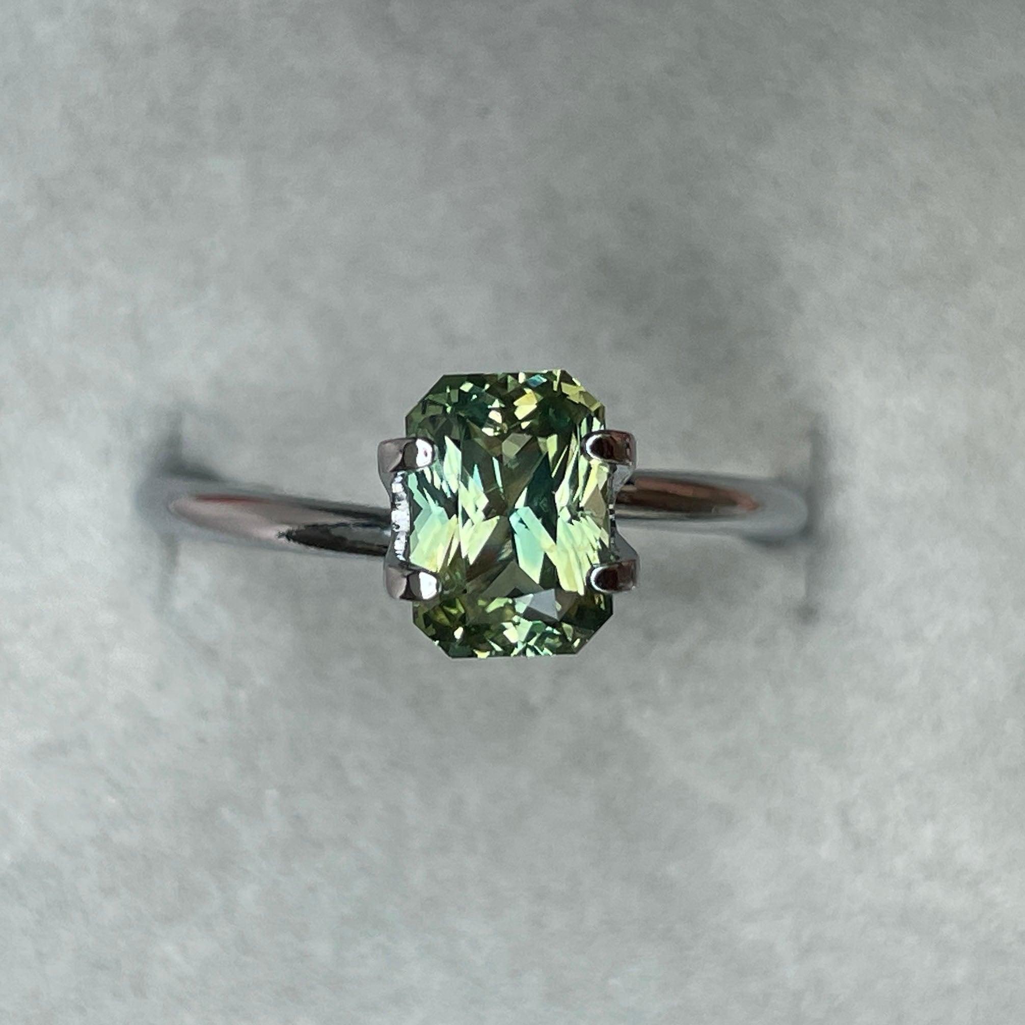 green sapphire loose gemstone
