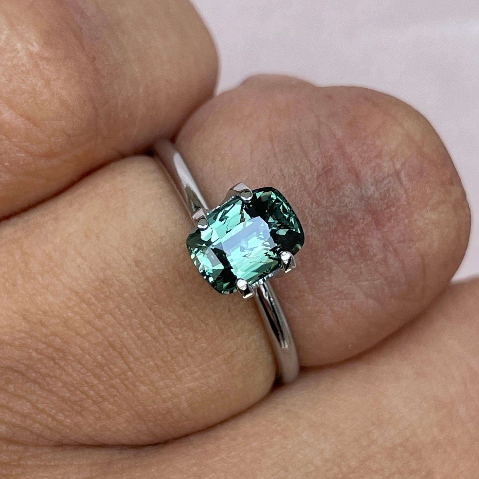green sapphire loose gemstone