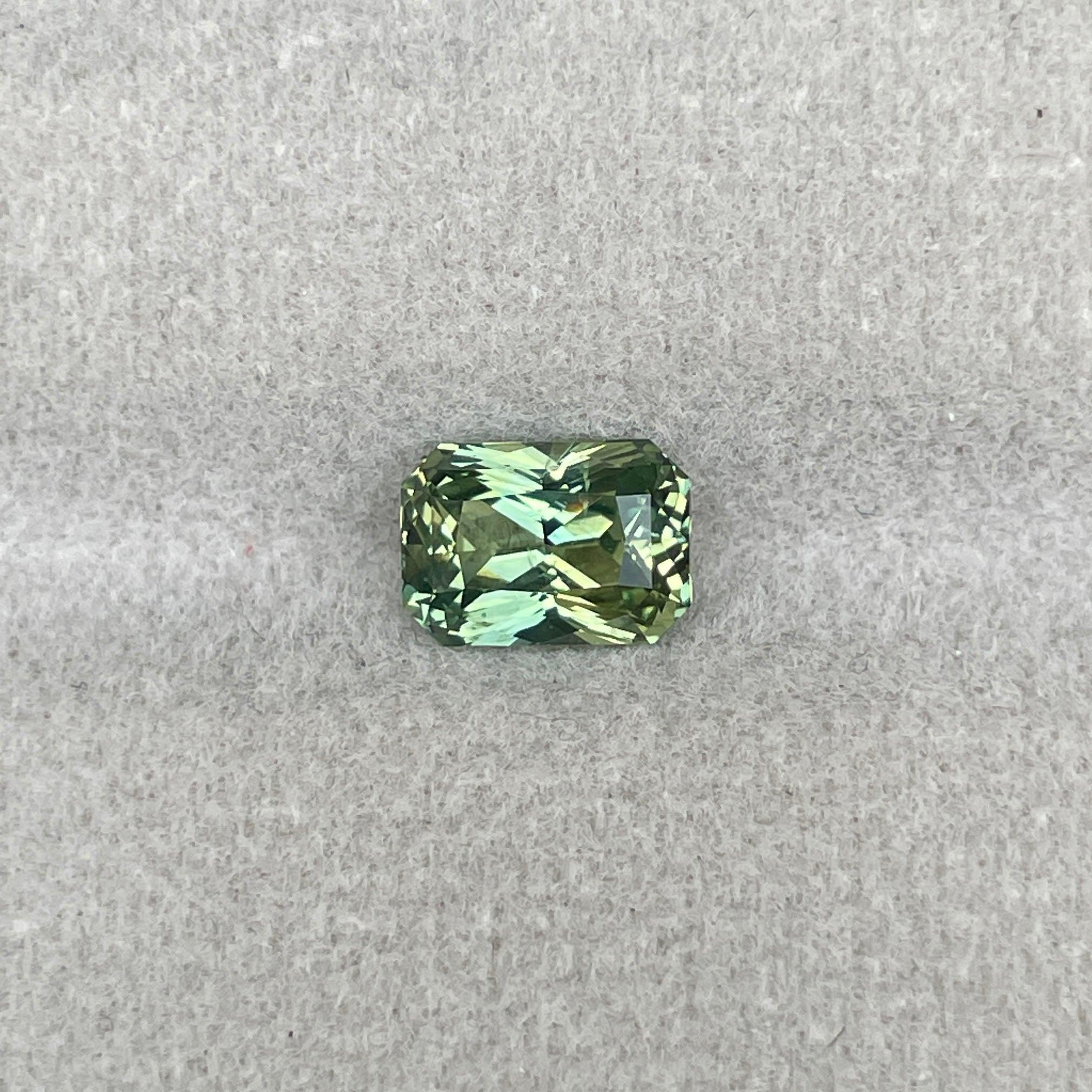 green sapphire loose gemstone
