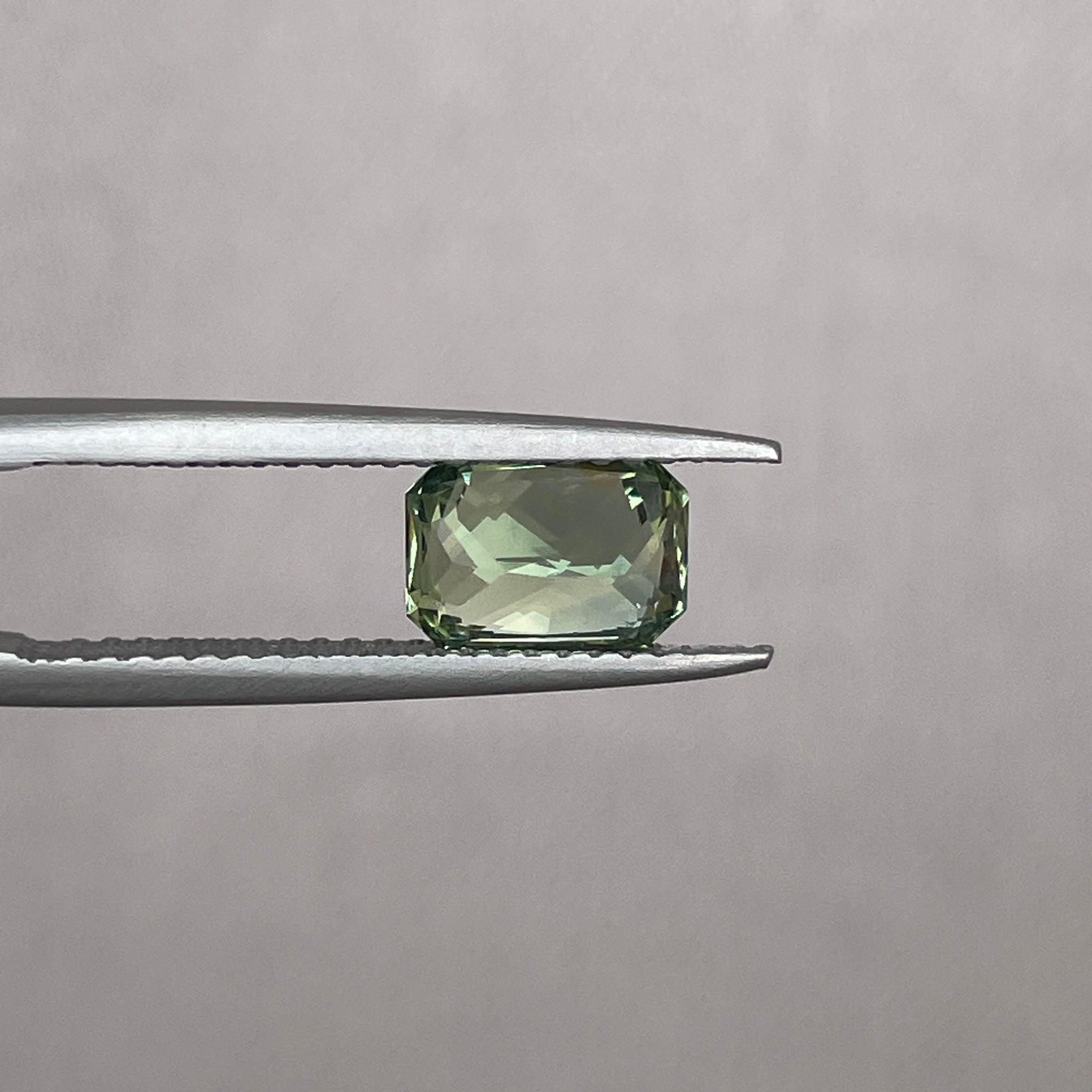 green sapphire loose gemstone