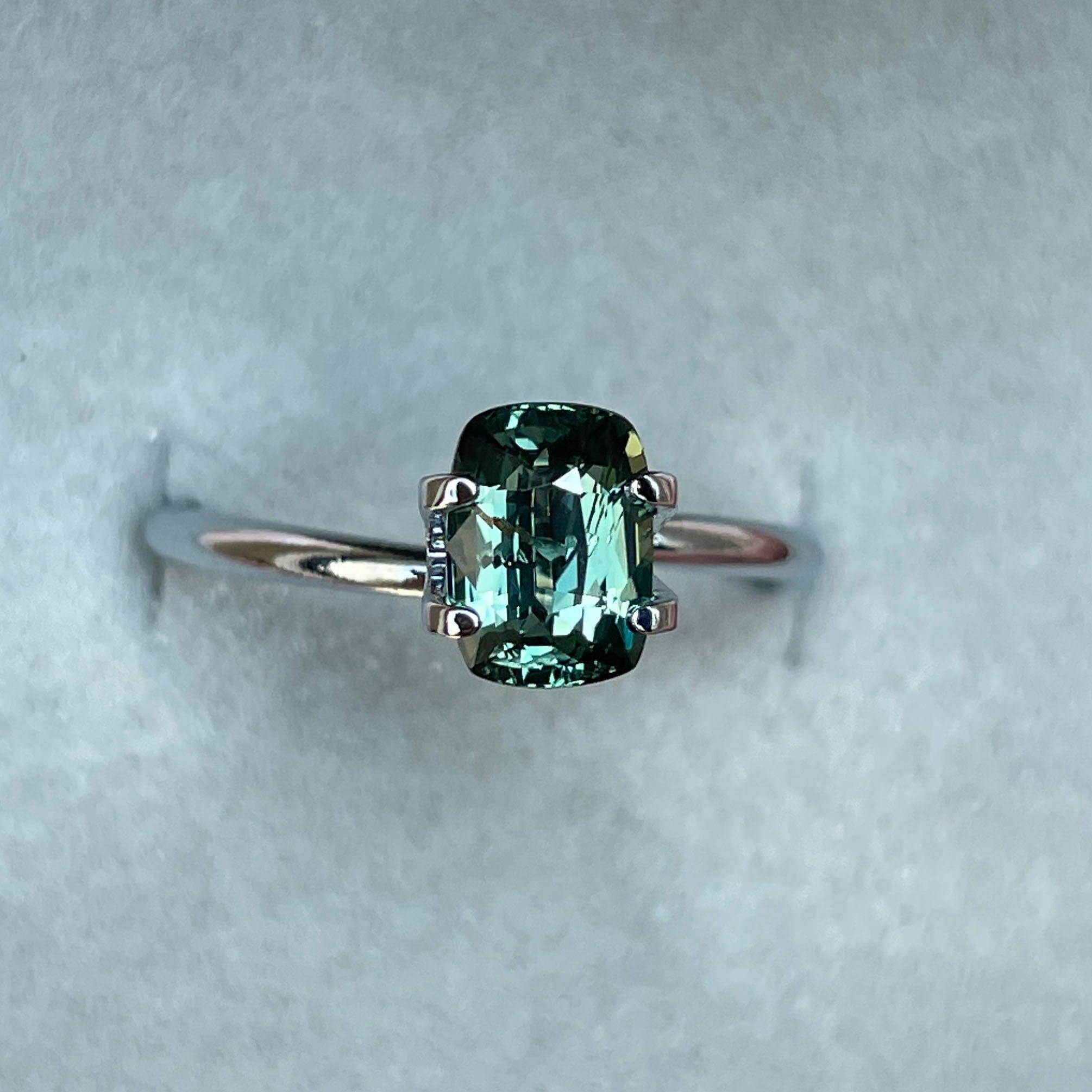 green sapphire loose gemstone