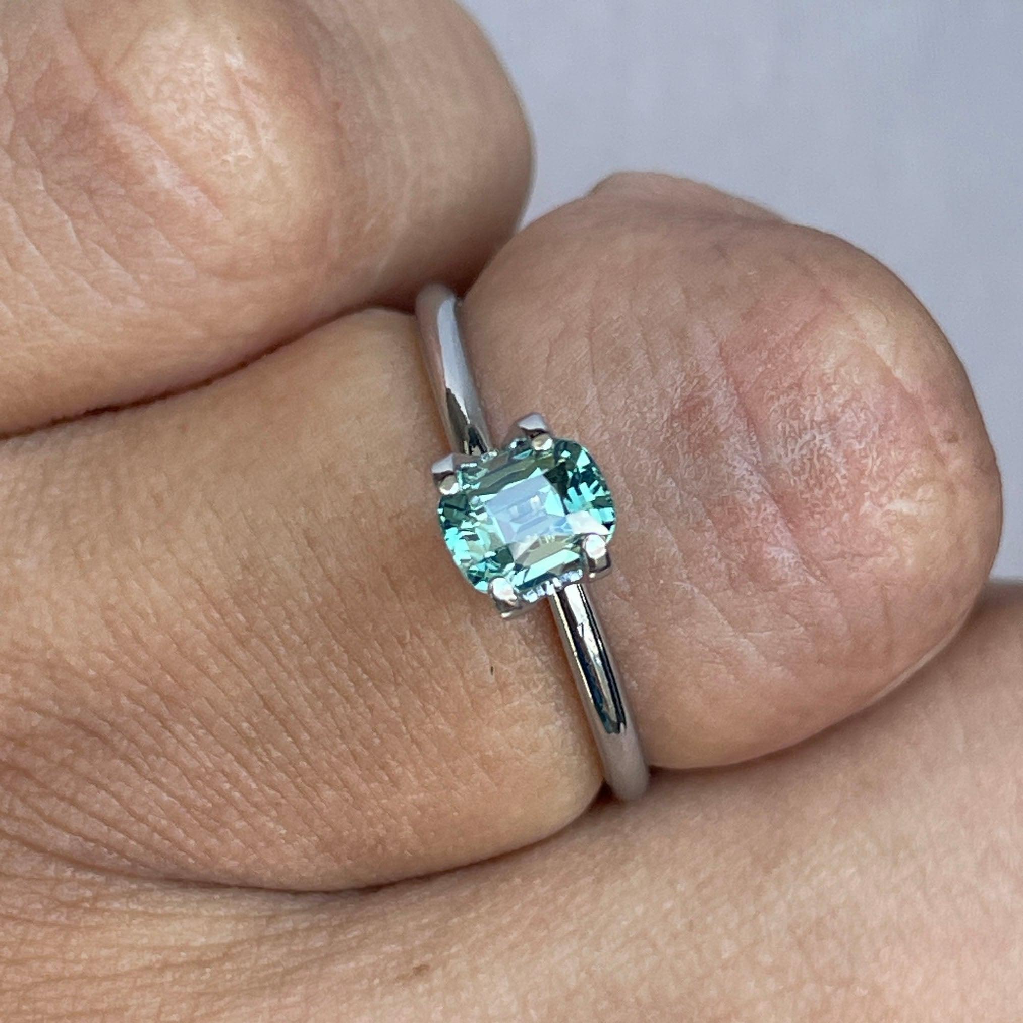 green sapphire loose gemstone