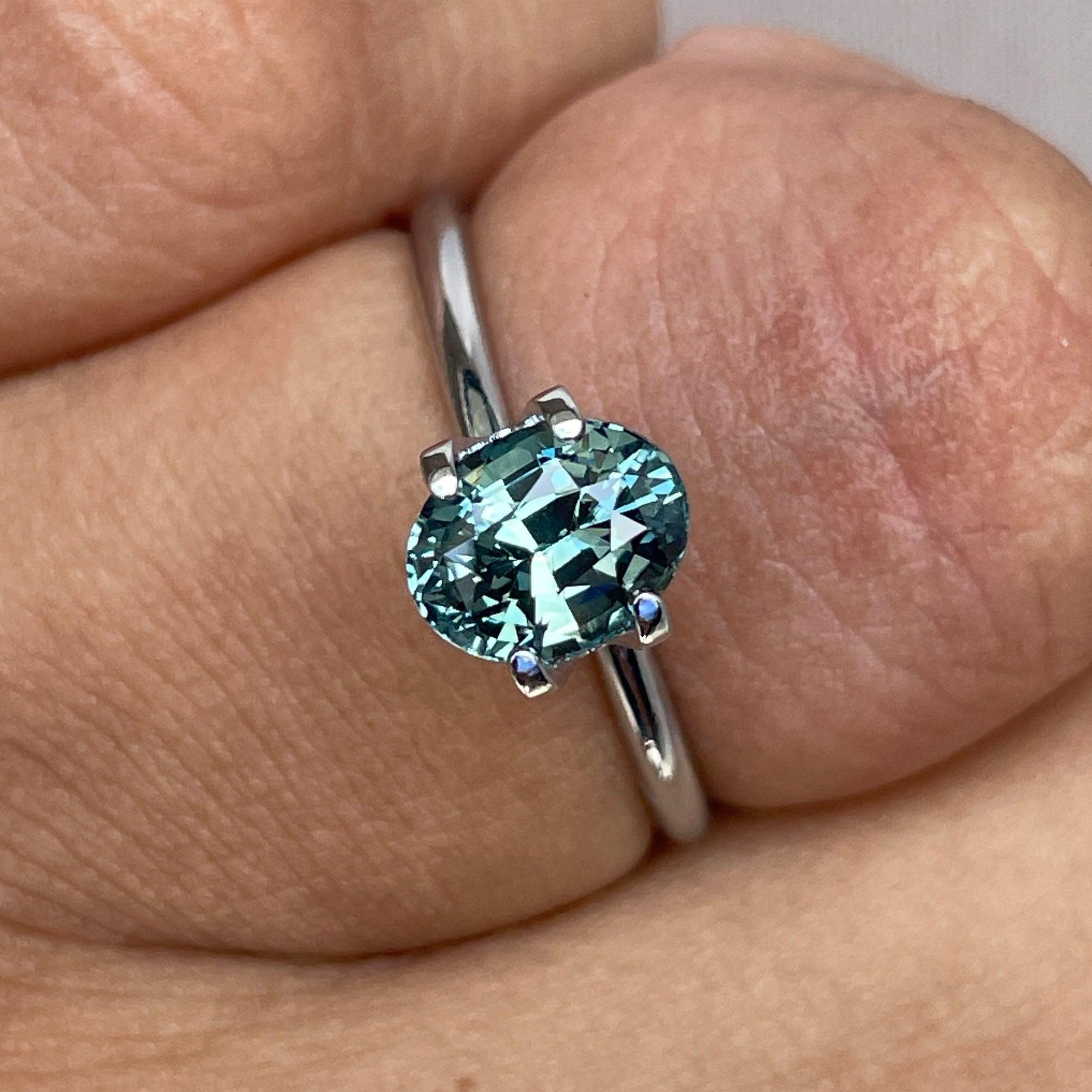 green sapphire loose gemstone