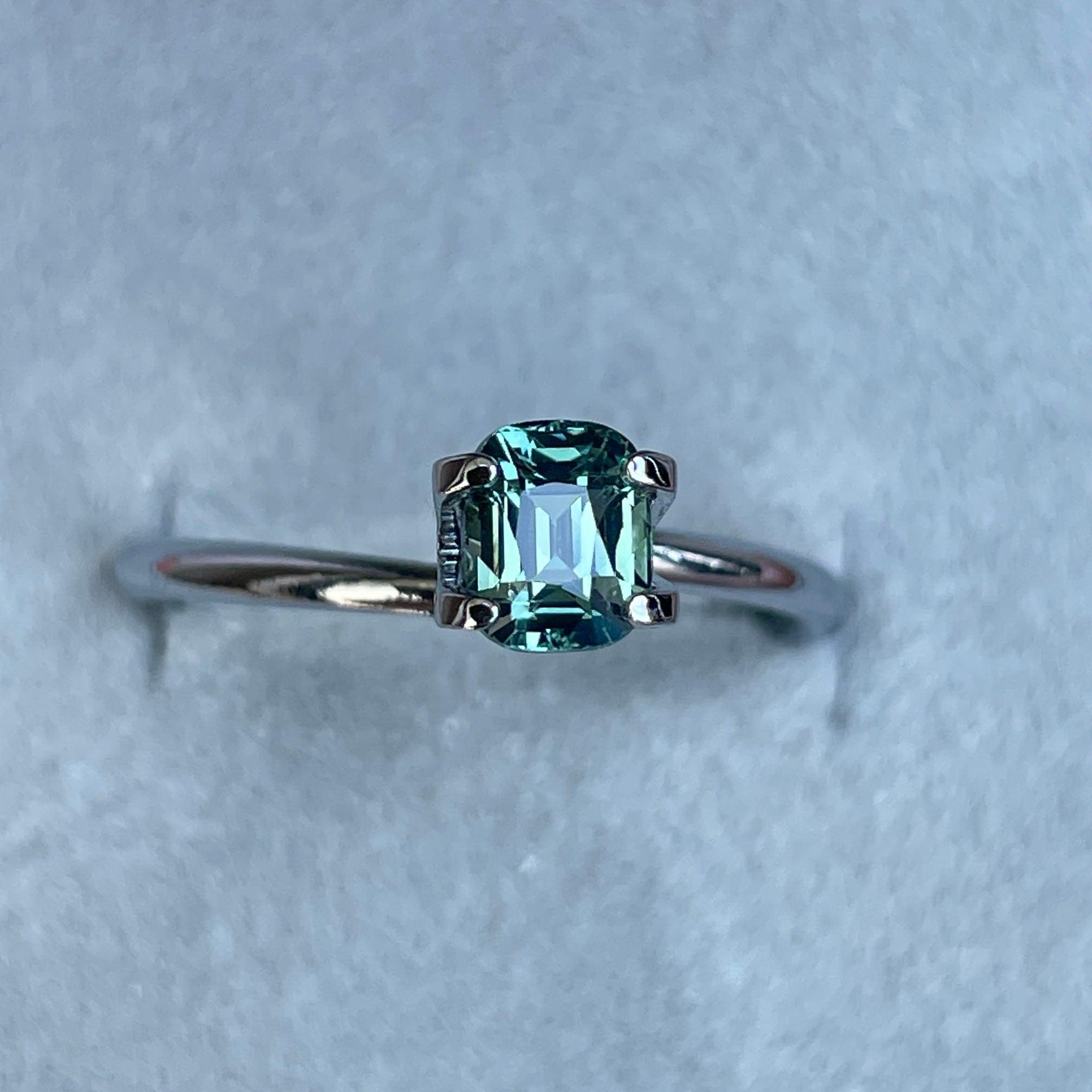 green sapphire loose gemstone