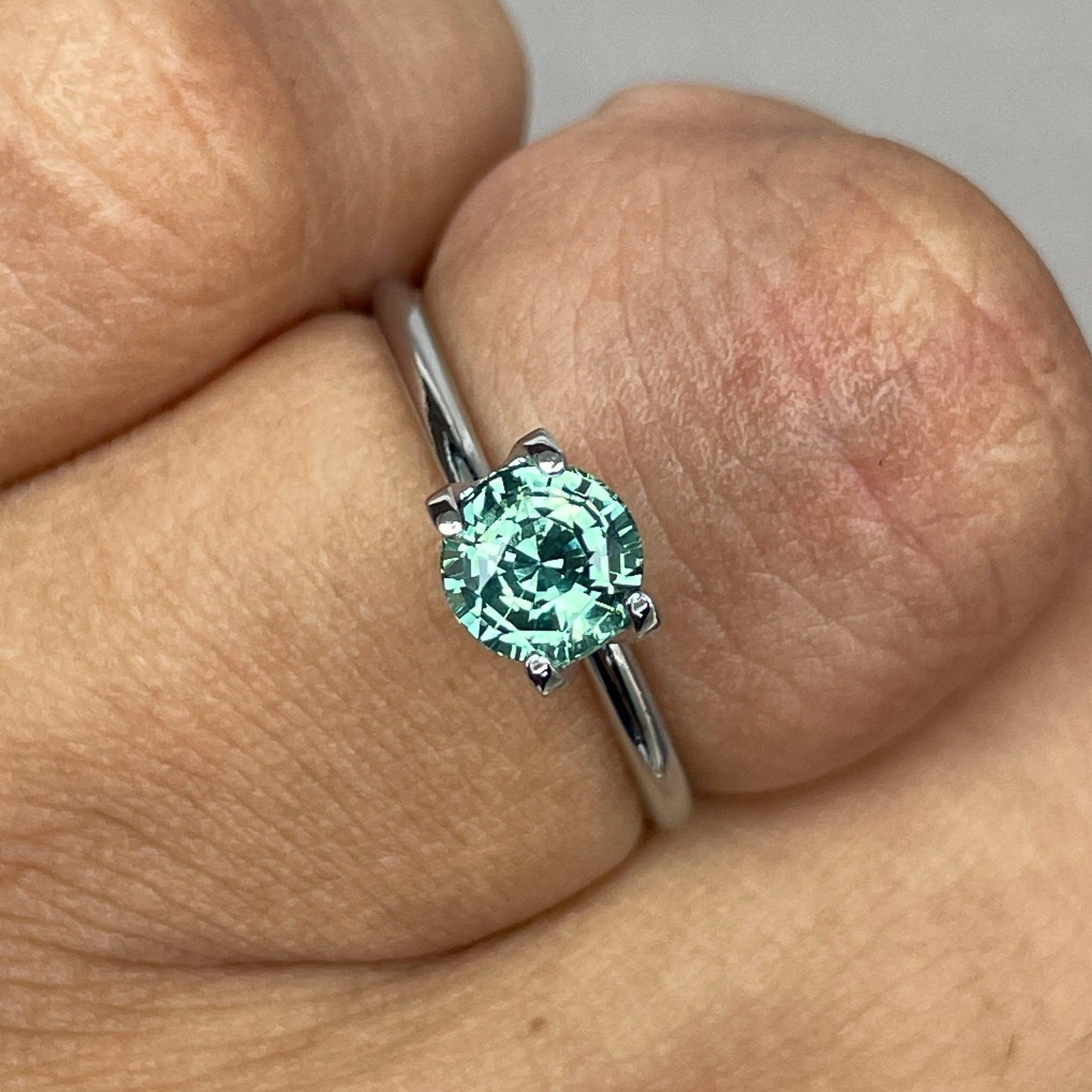 green sapphire loose gemstone