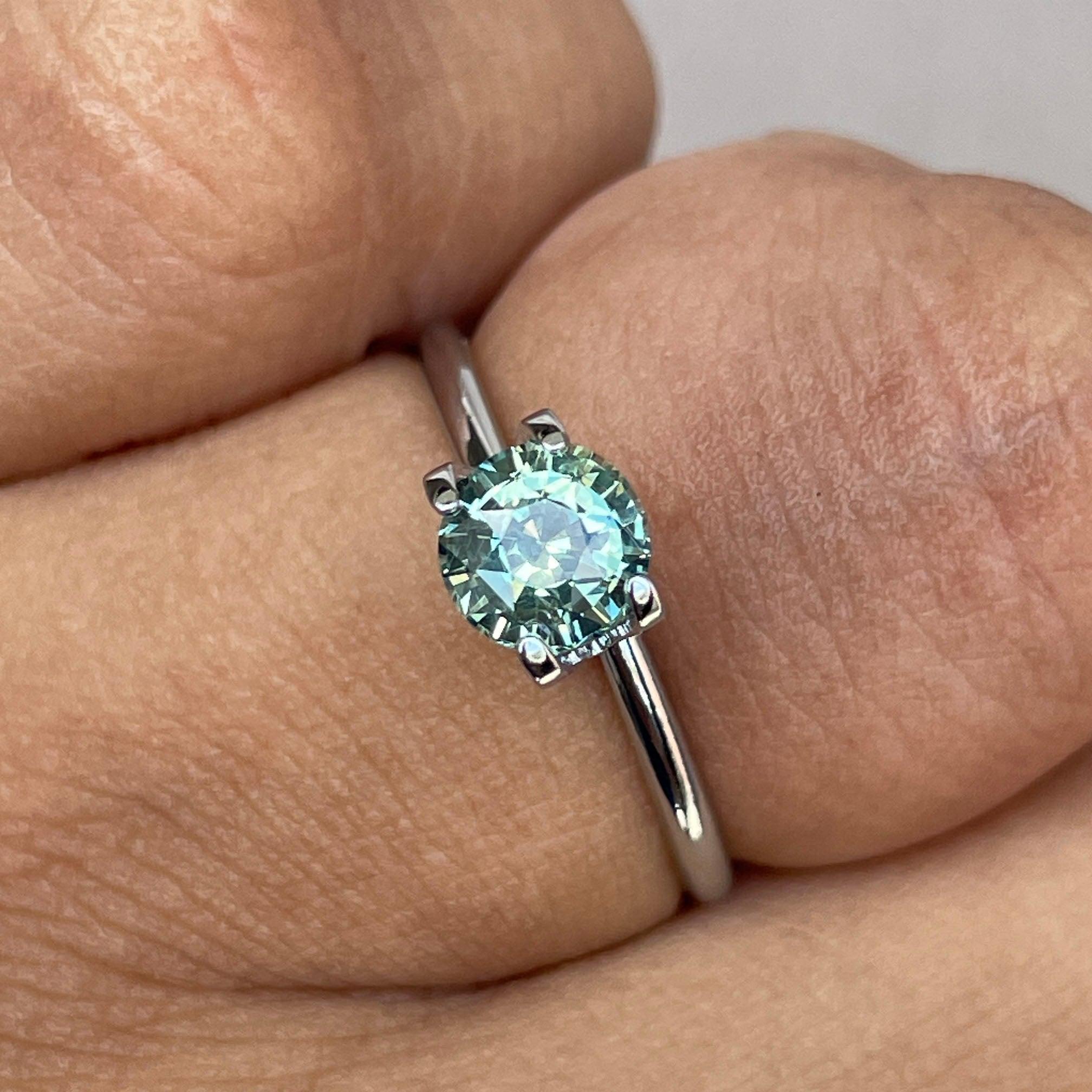 green sapphire loose gemstone