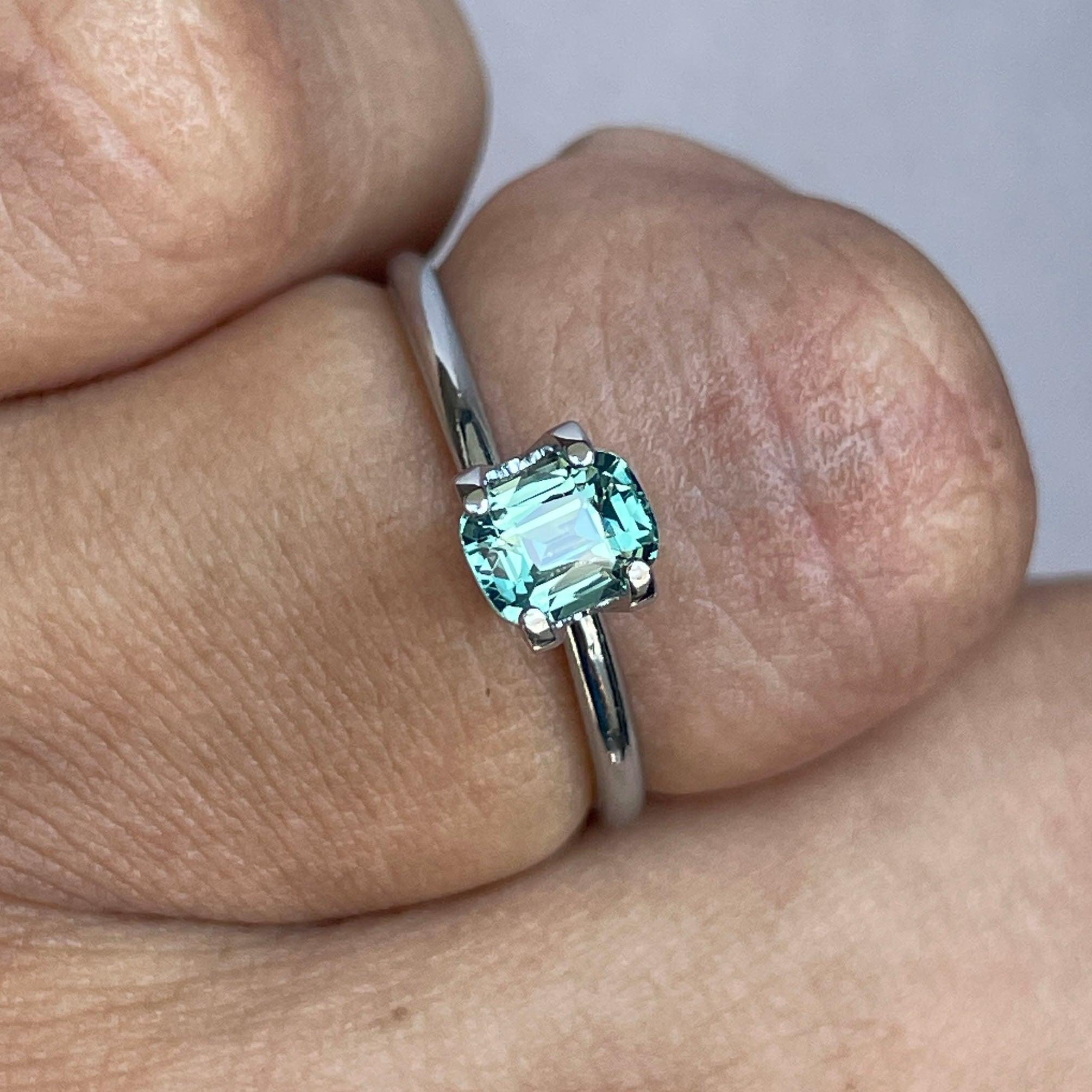 green sapphire loose gemstone