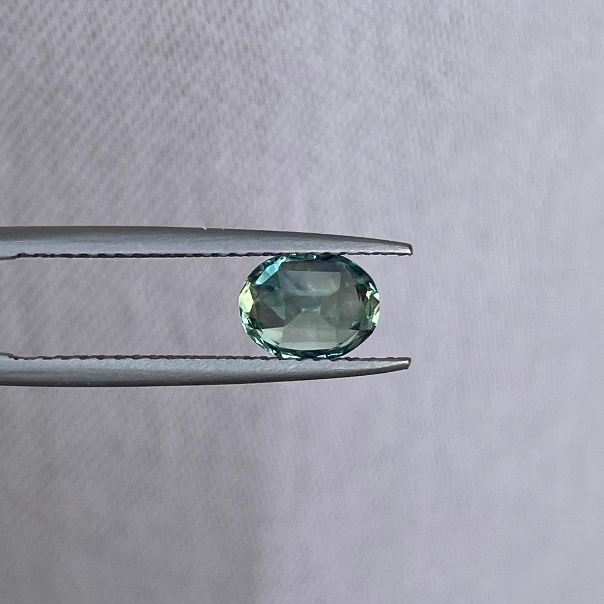green sapphire loose gemstone
