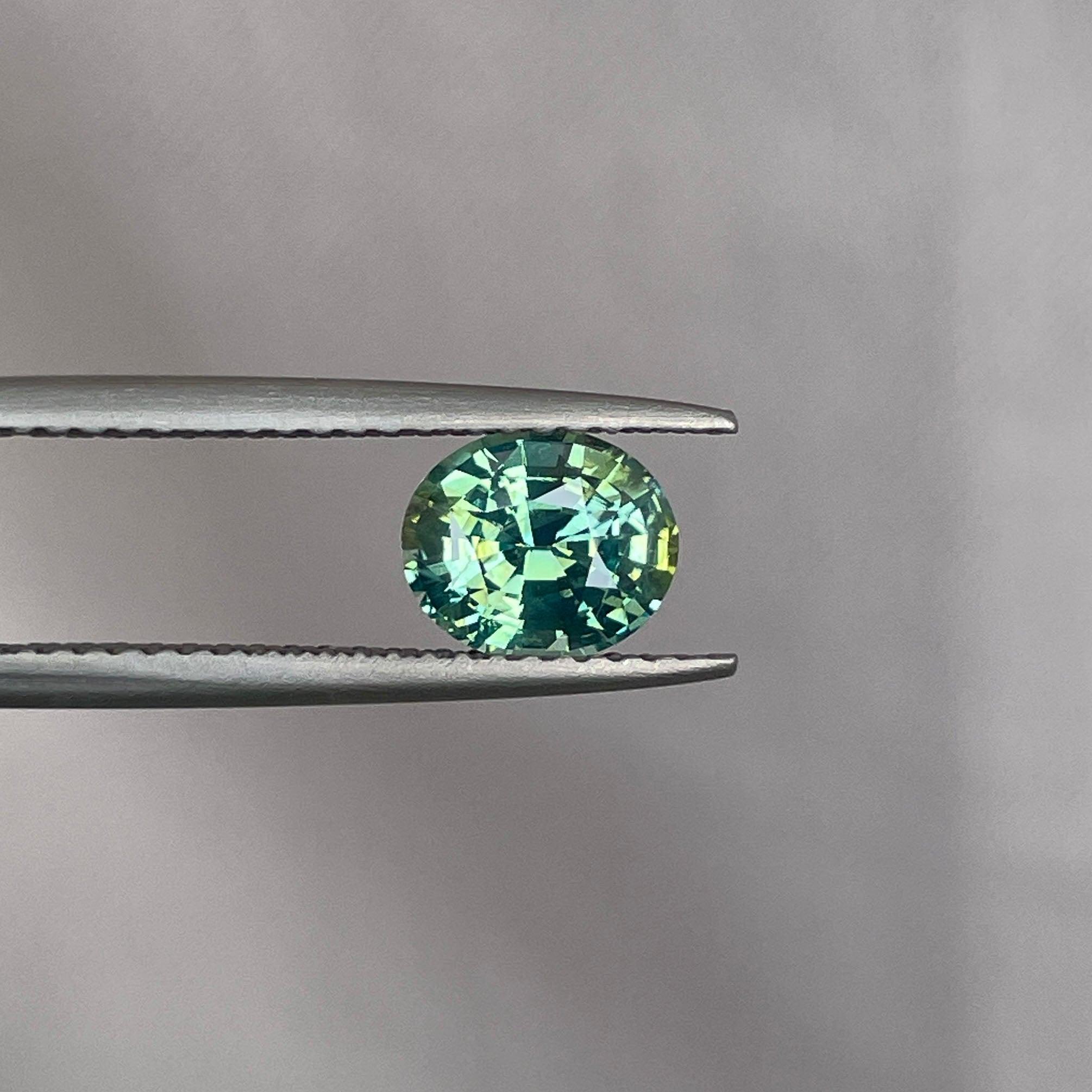 green sapphire loose gemstone