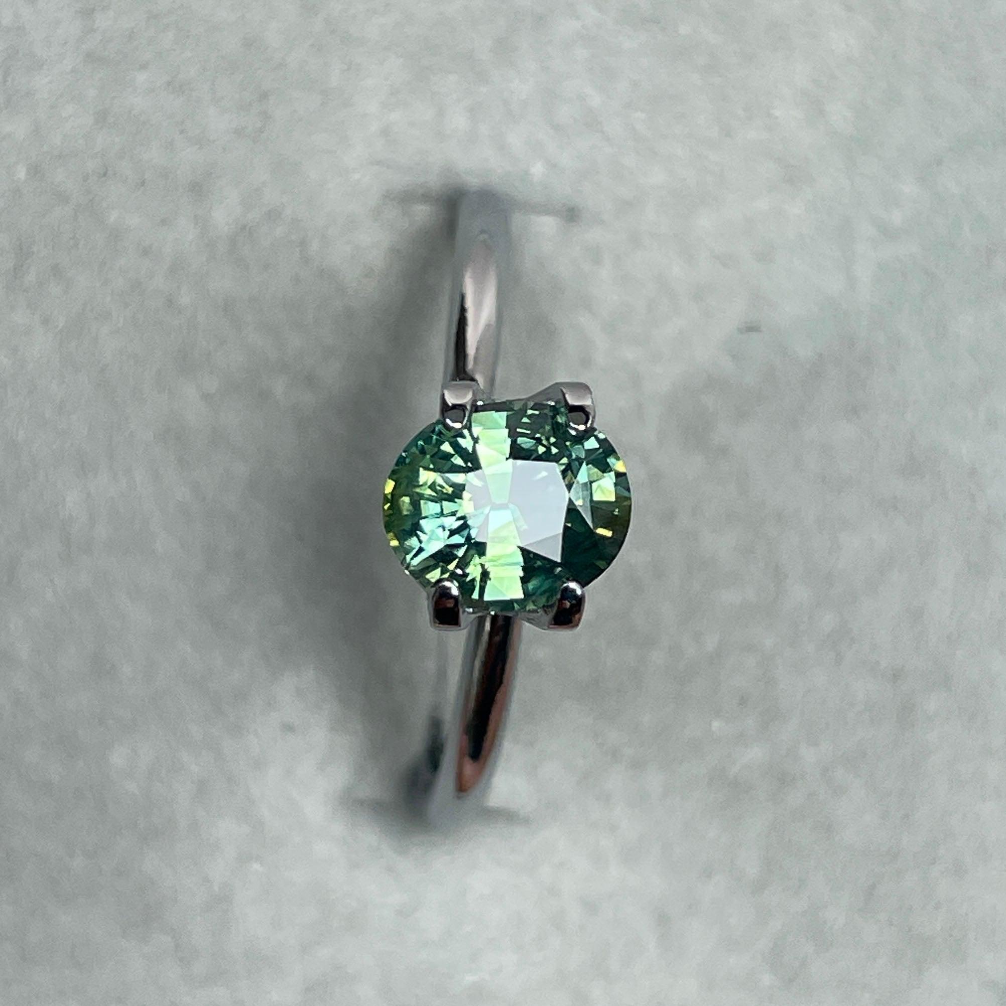 green sapphire loose gemstone