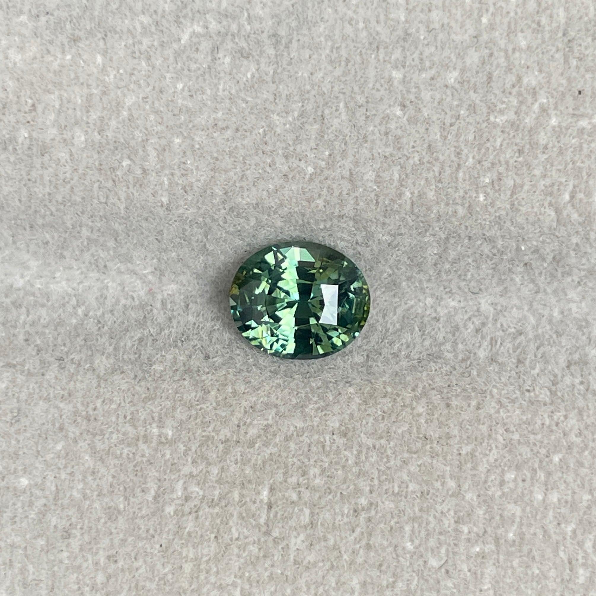 green sapphire loose gemstone