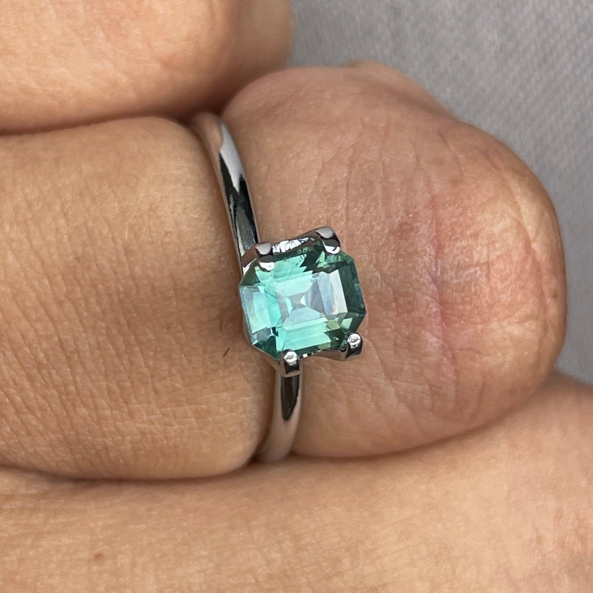 green sapphire loose gemstone