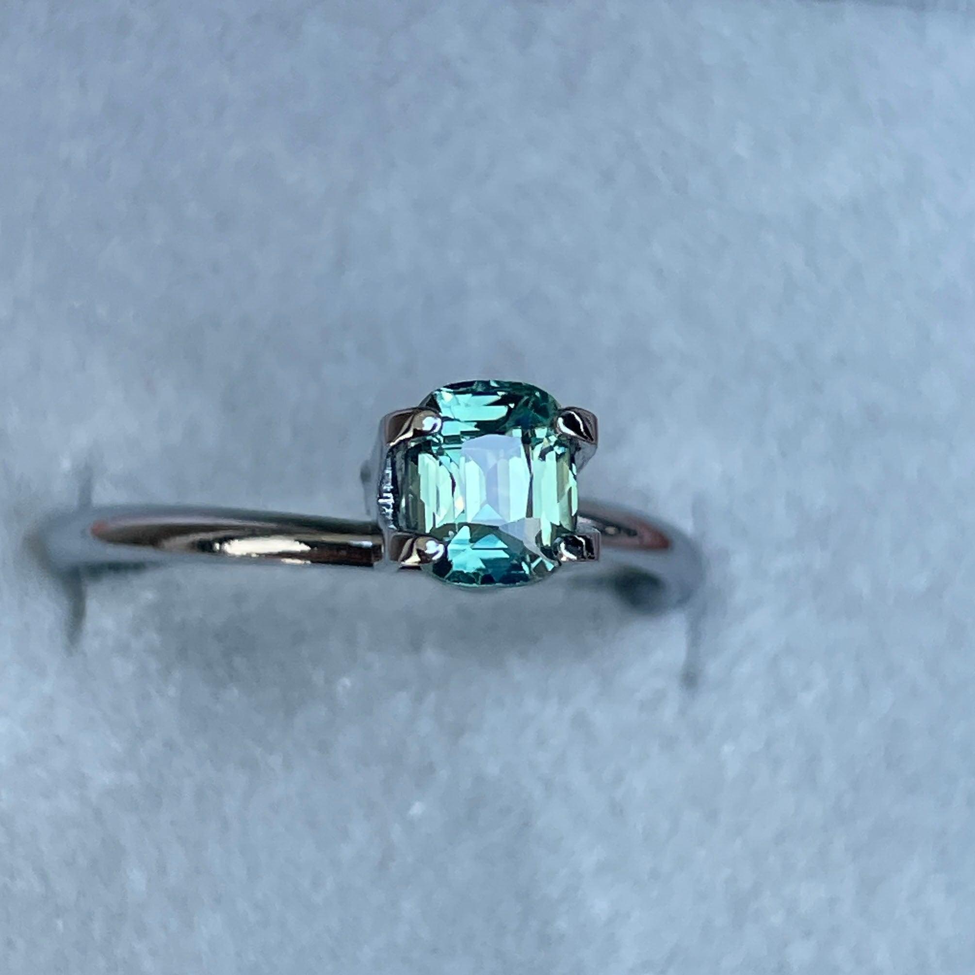 green sapphire loose gemstone