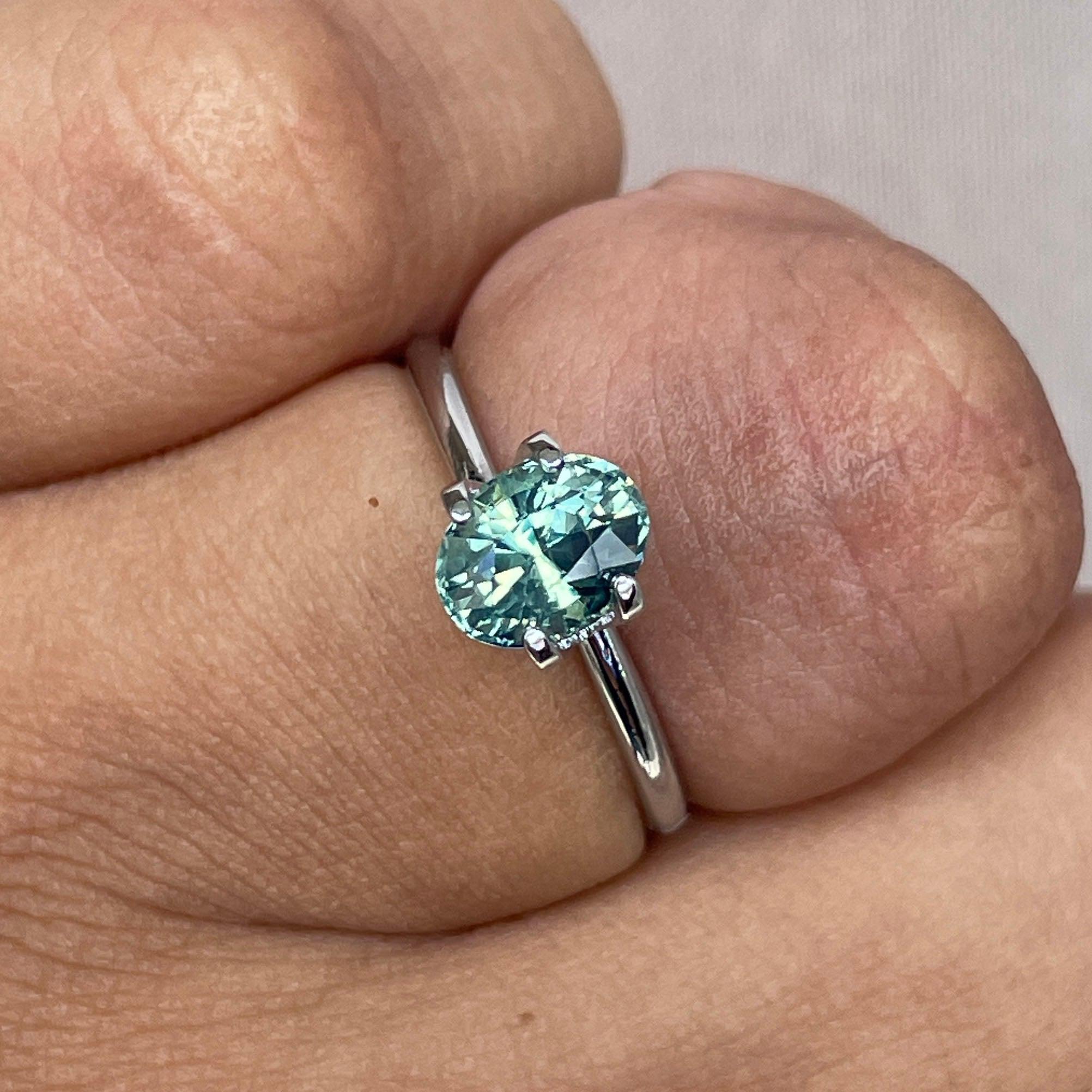 green sapphire loose gemstone