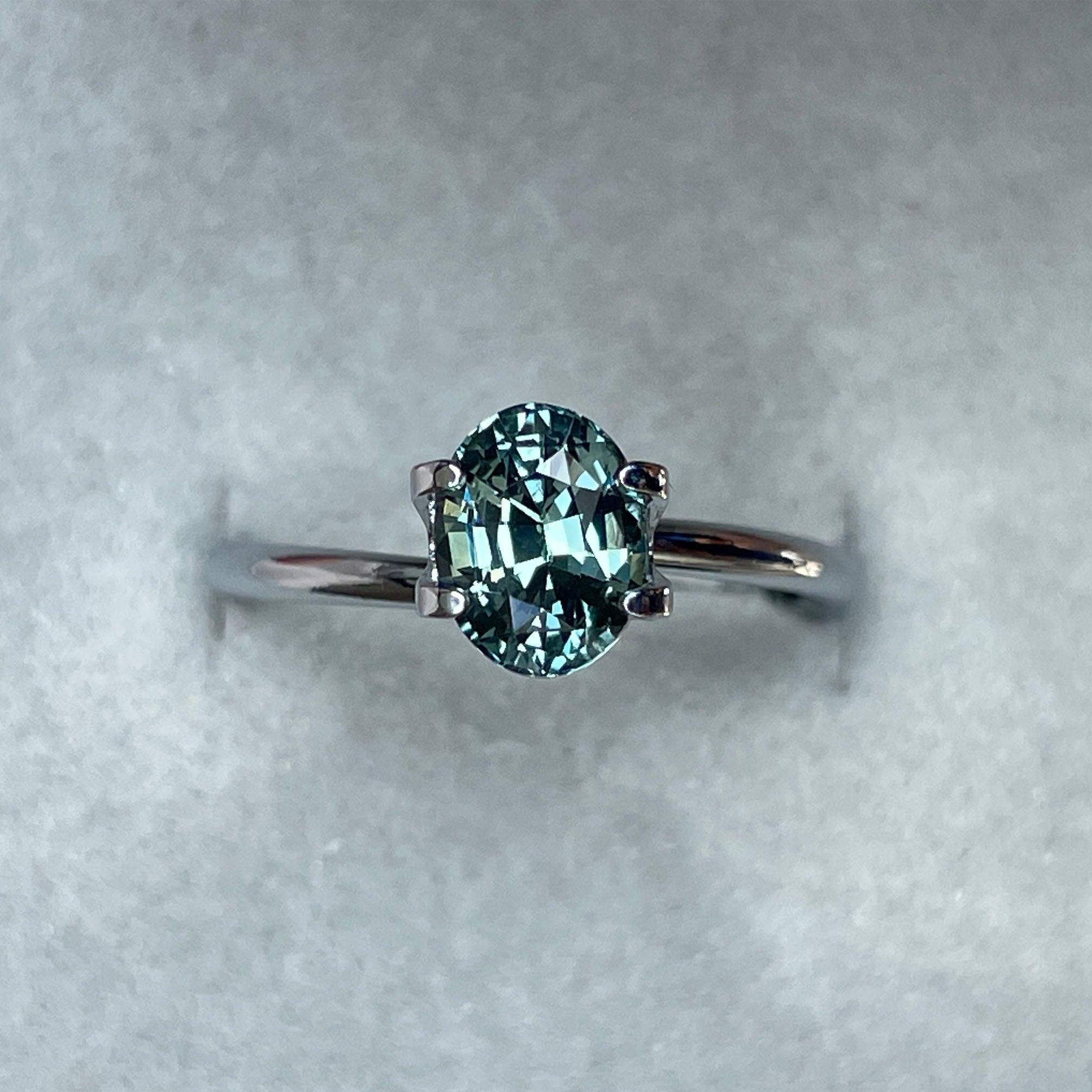 green sapphire loose gemstone